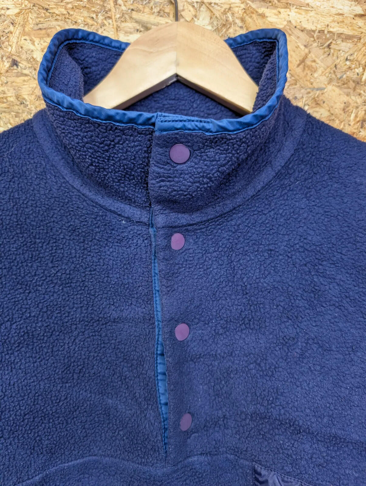 Vintage Patagonia Fleece Mens Medium Navy Blue Snap-T Synchilla 90s Canada