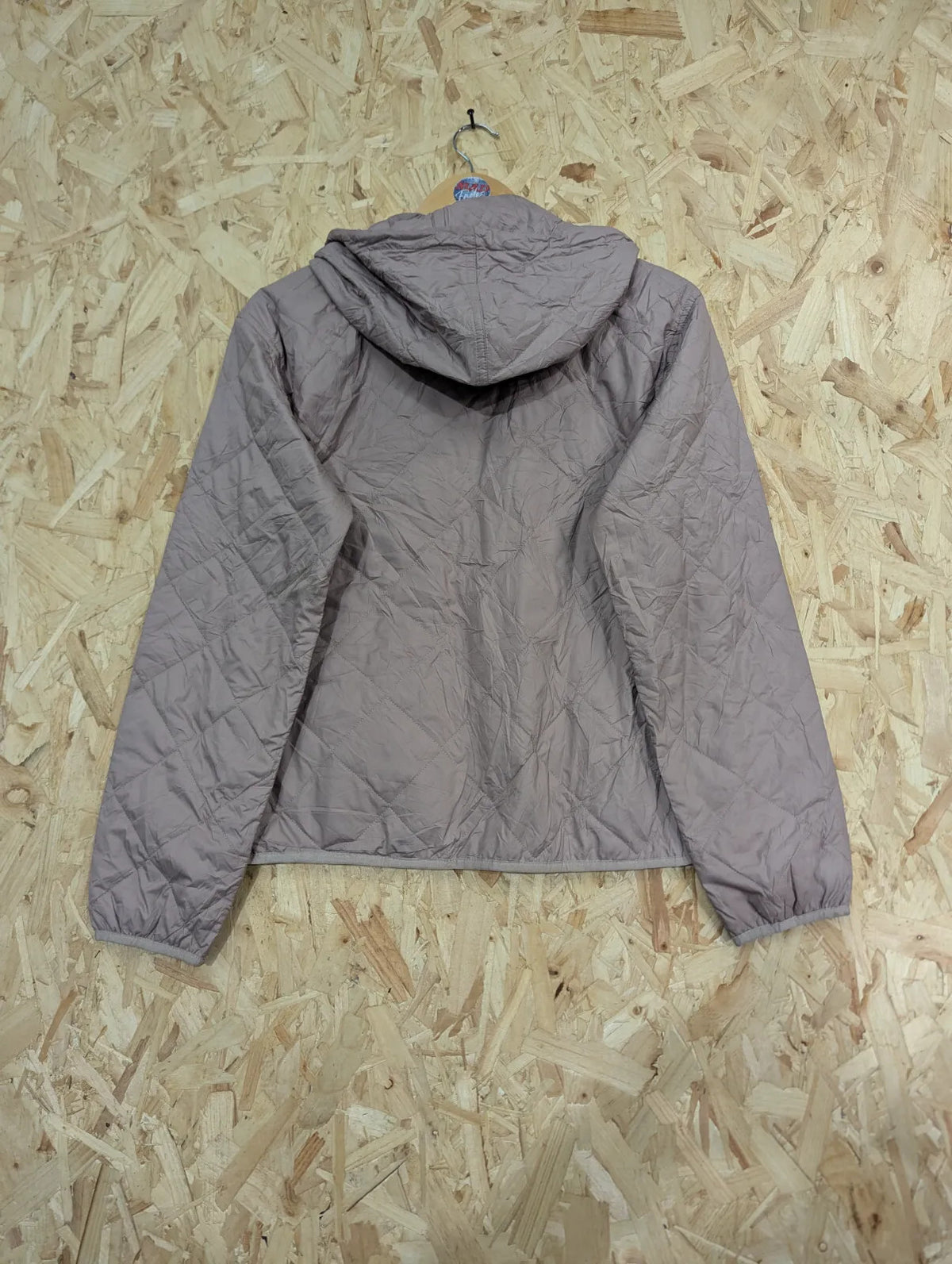 Patagonia Diamond Quilted Bomber Hoody Jacket Womens Small Pink Hooded Padded