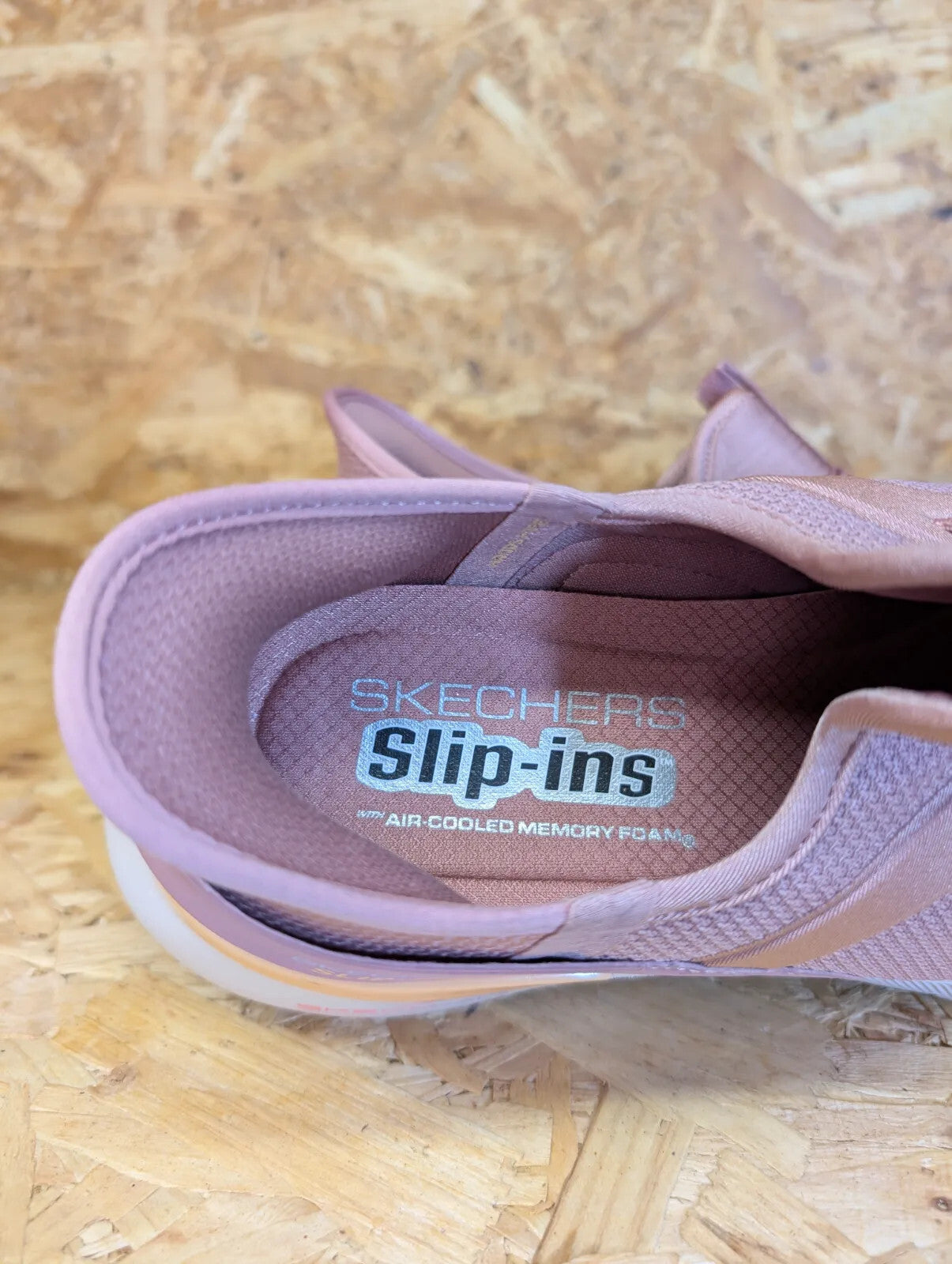 Skechers Slip Ins Trainers UK 8 EU 41 Pink Mesh Air Cooled Memory Foam Lace Gym