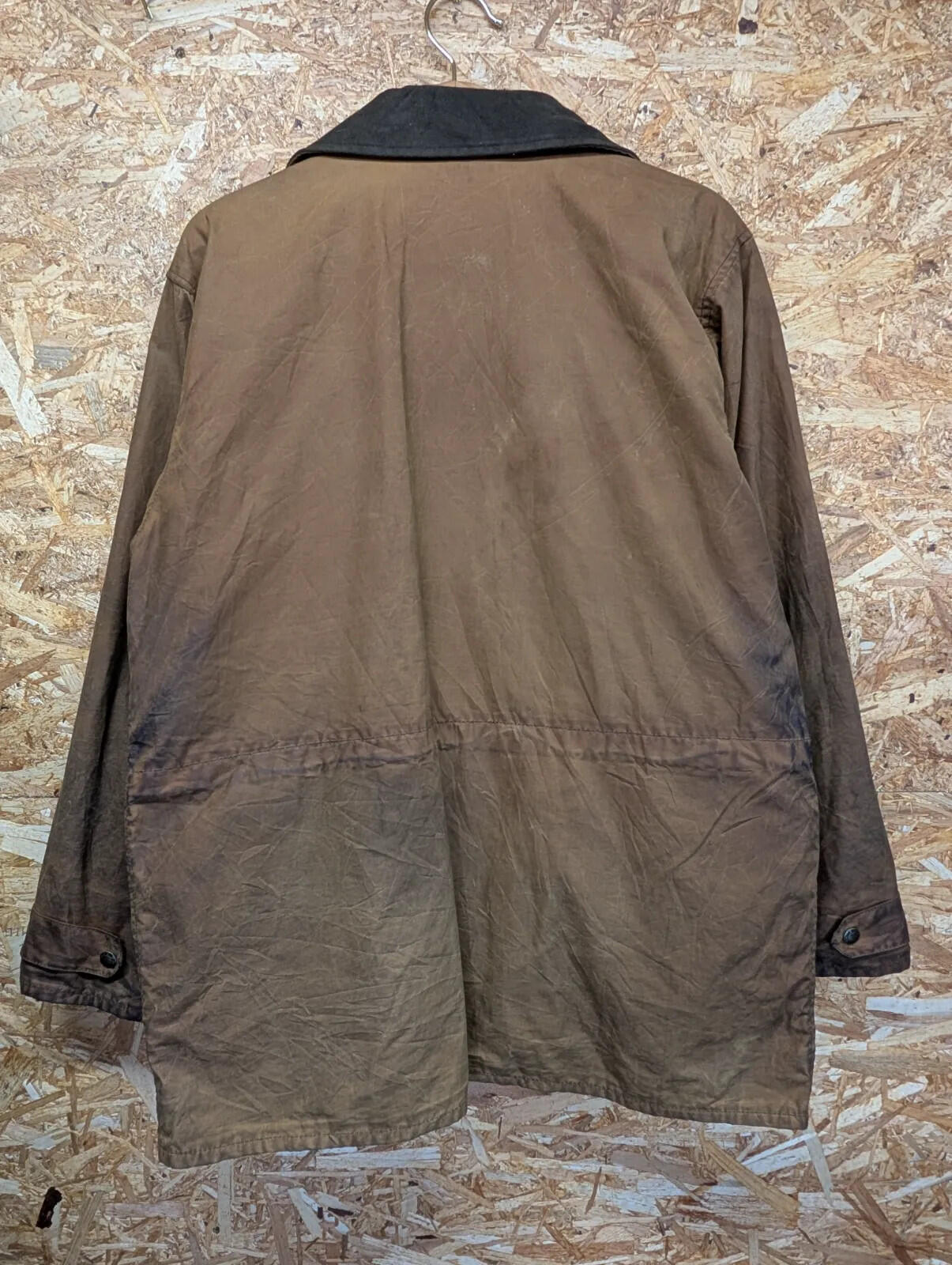 Filson Cover Cloth Mile Marker Coat Mens Large 10023 Waxed Field Jacket Brown