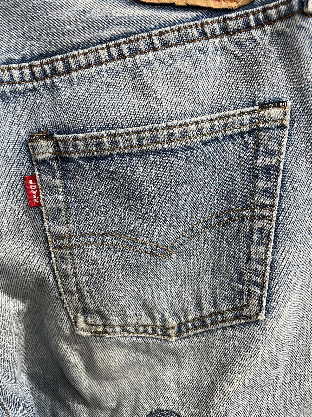 Levis Patch Jeans Size W31 L32 Redline Selvedge Made in USA Indigo Blue Denim