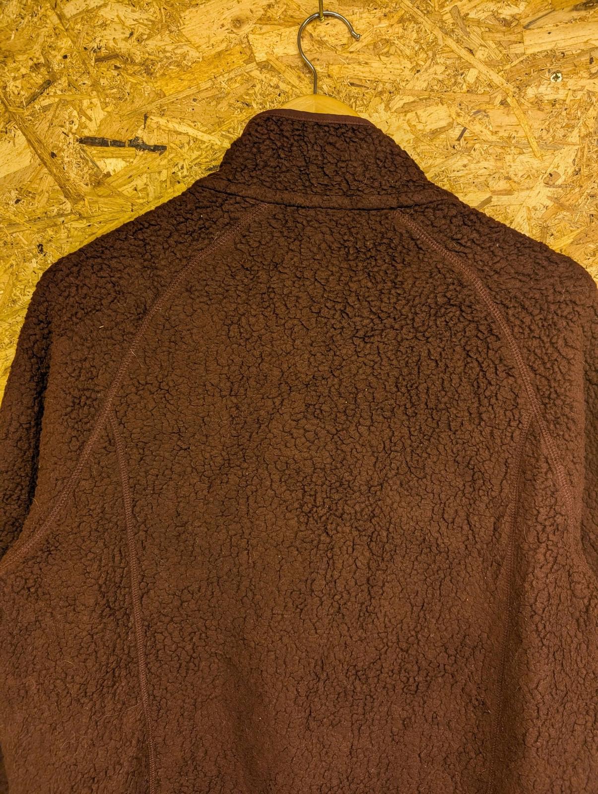 Patagonia Retro Pile Fleece Jacket Large Men Burgundy Red Brown Zip Brown X Snap