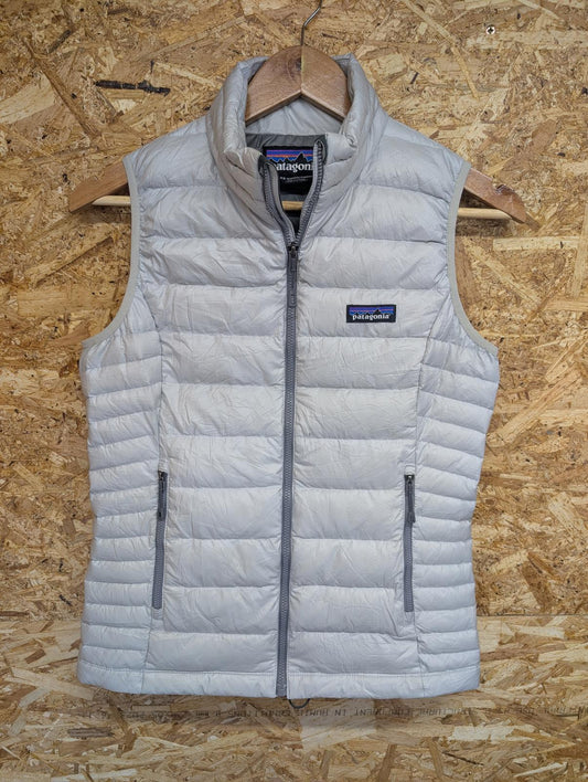 Patagonia Down Puff Vest XS Women Feather Grey Gilet Insulated Bodywarmer Jacket