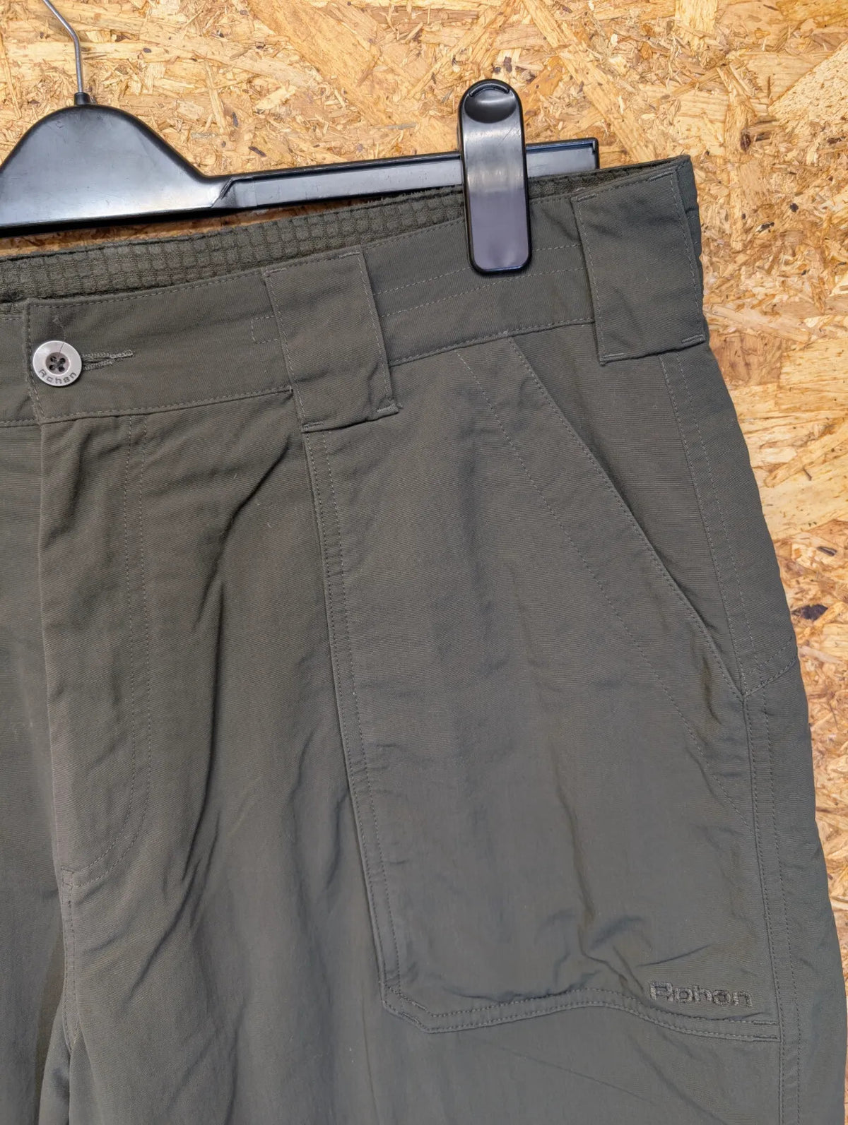 Rohan Snowline Trousers Mens W38 L34 Khaki Green Fleece Lined Hiking Walking