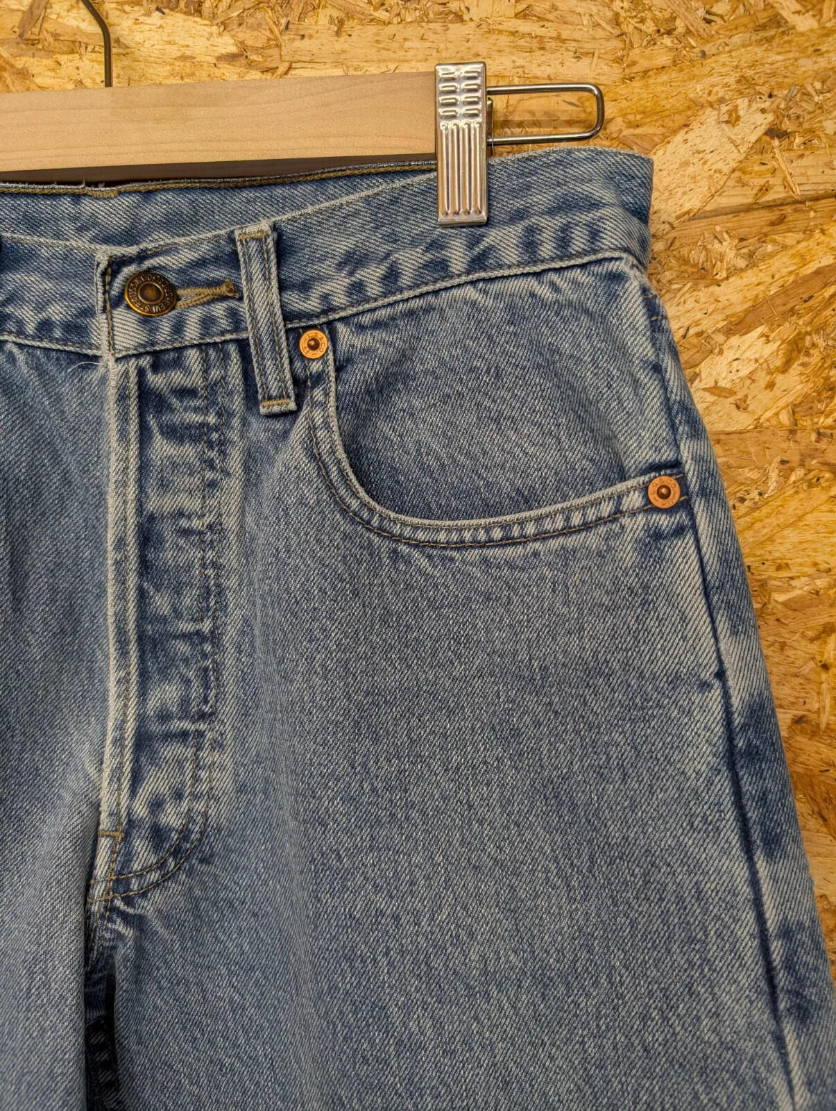 Vintage Levis 618 Jeans Mens W30 L32 Blue Denim Straight Leg 90s Orange Tab