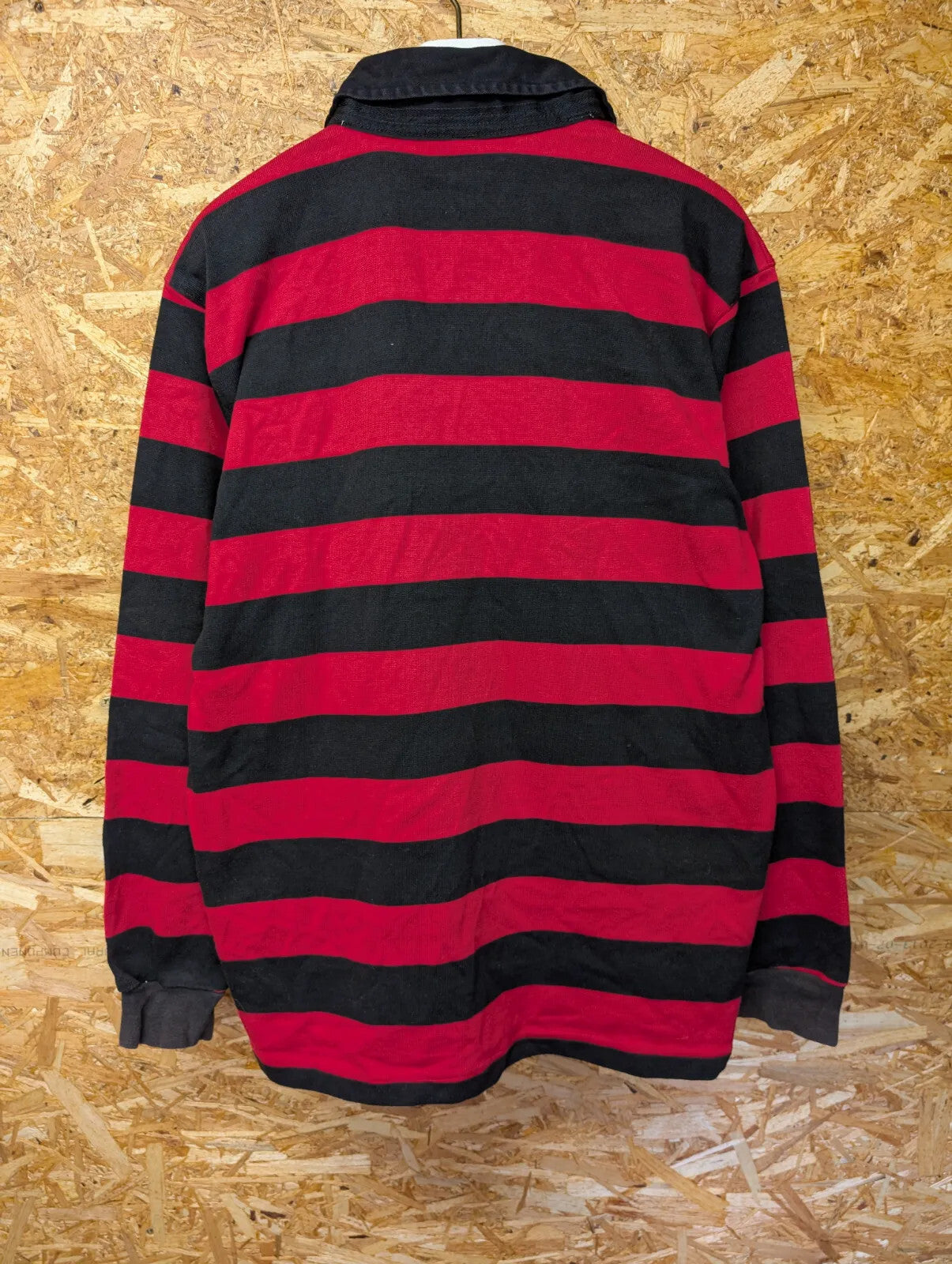 Blackheath Rugby Club Shirt Medium 14/15 Home Red Cotton Stripe L/S Embroidered