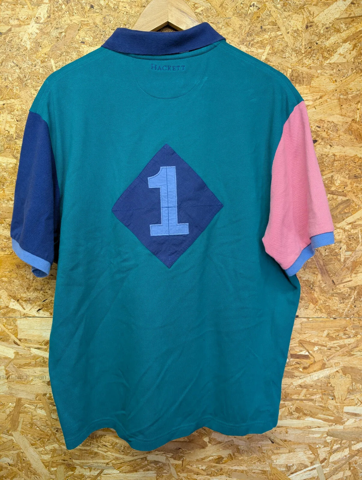 Vintage Hackett London Polo Shirt Mens XXL Green Cotton Embroidered 1 Logo 90s