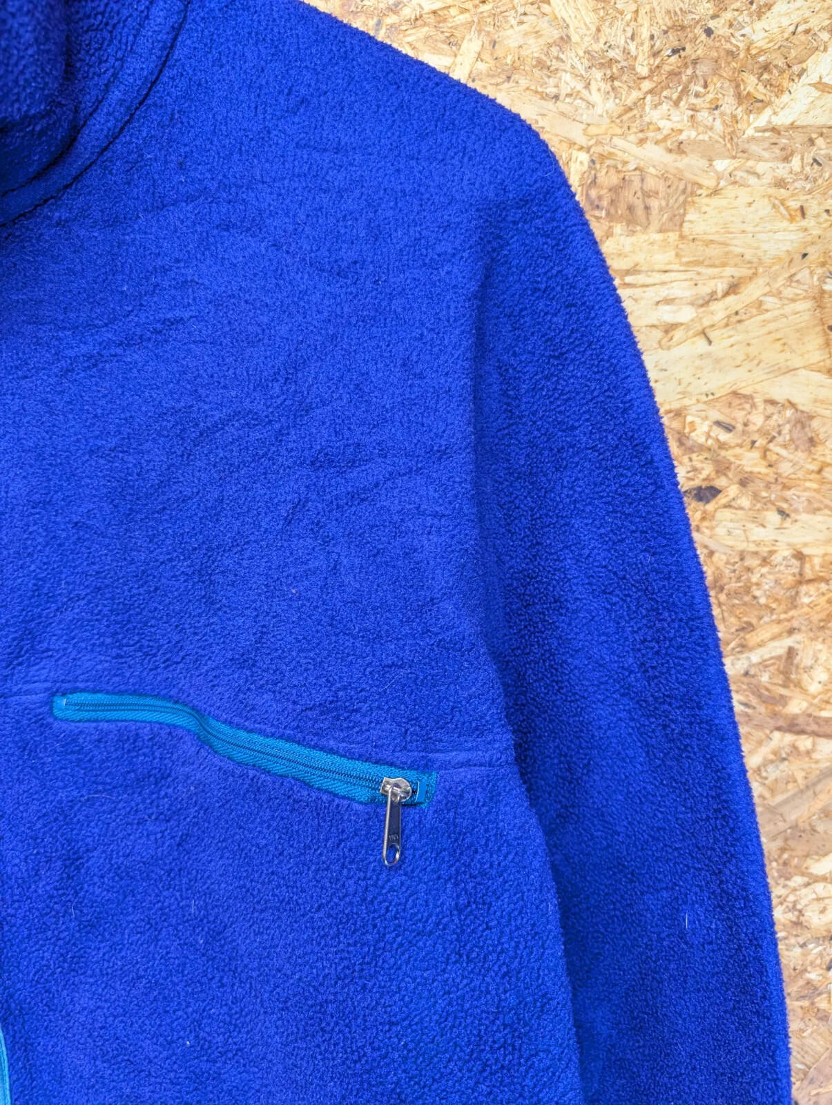 Vintage Patagonia Fleece Jacket Mens Large Blue USA Made 90s Full Zip Cardigan