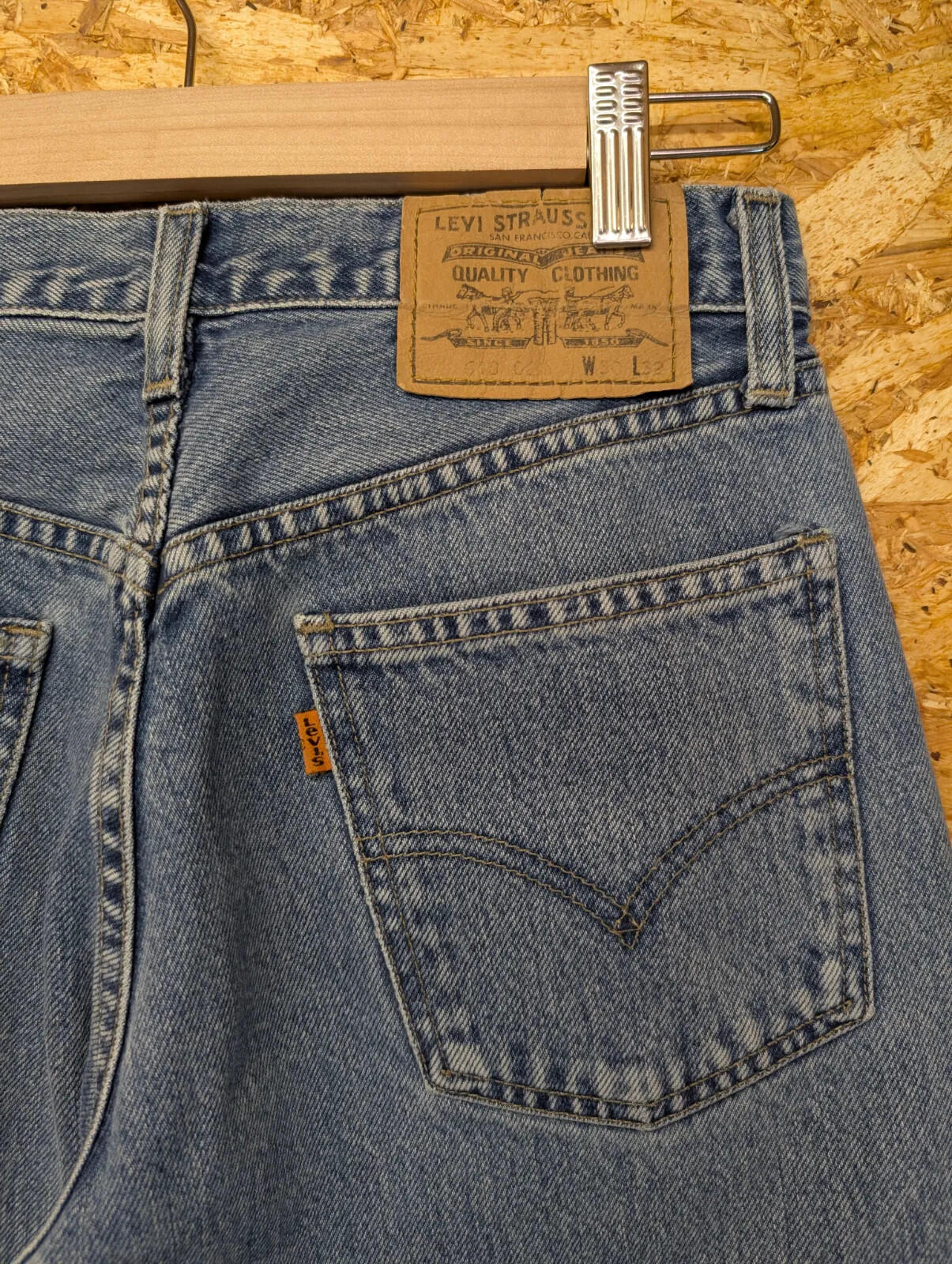Vintage Levis 618 Jeans Mens W30 L32 Blue Denim Straight Leg 90s Orange Tab