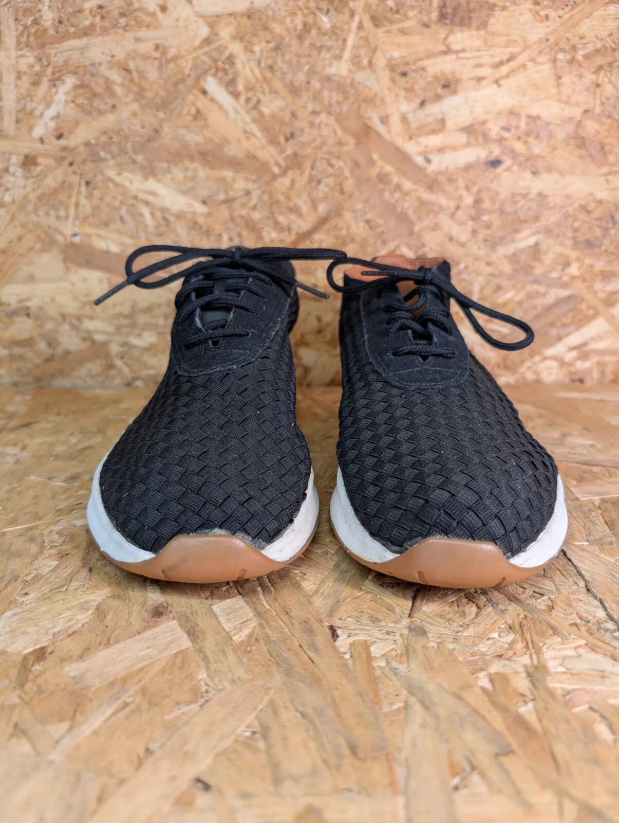 Nike Air Woven Boots Trainers UK9 EU43 Black Woven Black Dark Russet Hi Tops