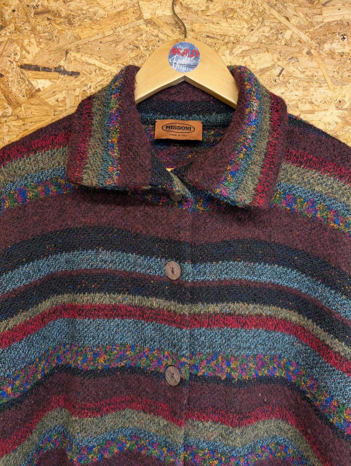 Missoni Cardigan Size Large Women Multicoloured Wool Striped Italy Longline
