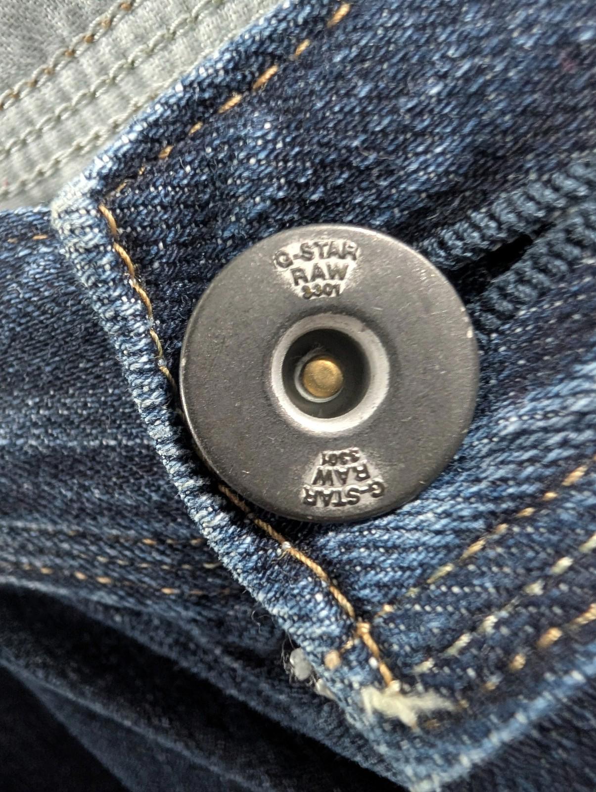 G-Star Raw Jeans W38 L32 Men Nattacc Straight Y2K Cargo Style Navy Blue Denim