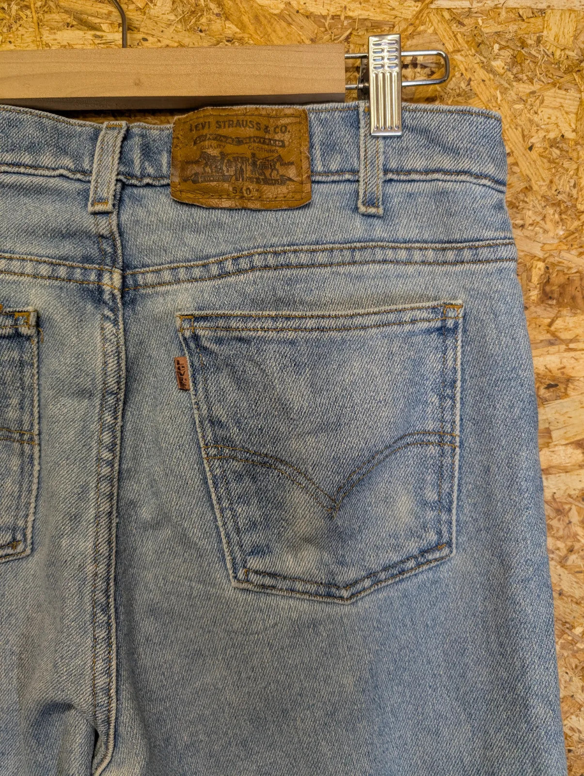 Vintage Levis Bronze Tab Jeans Mens W33 L30 Light Blue Denim Flex Zip Fly 90s