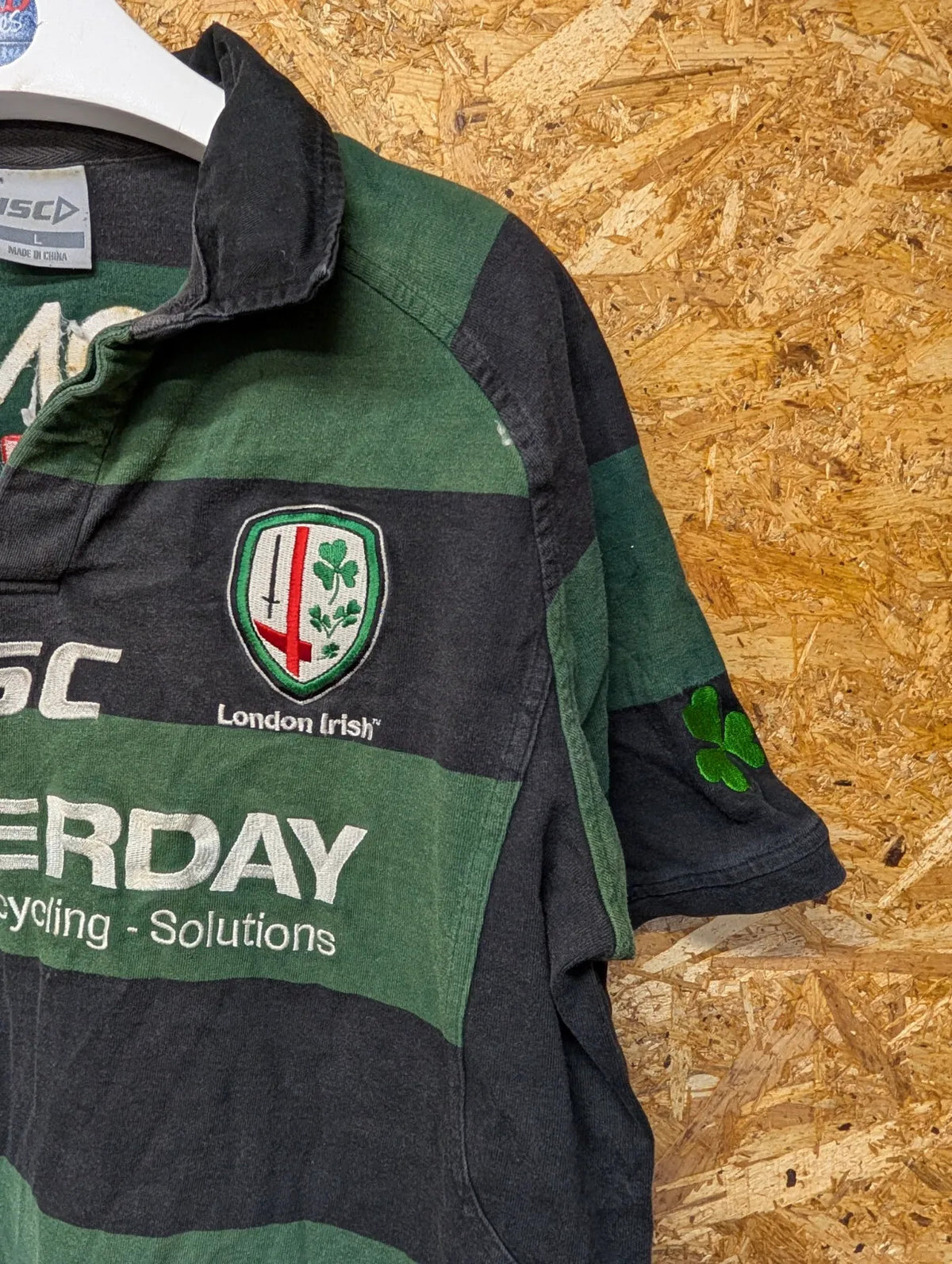 London Irish 11/12 Home Rugby Shirt Mens LargeSt Patricks Special Edition ISC