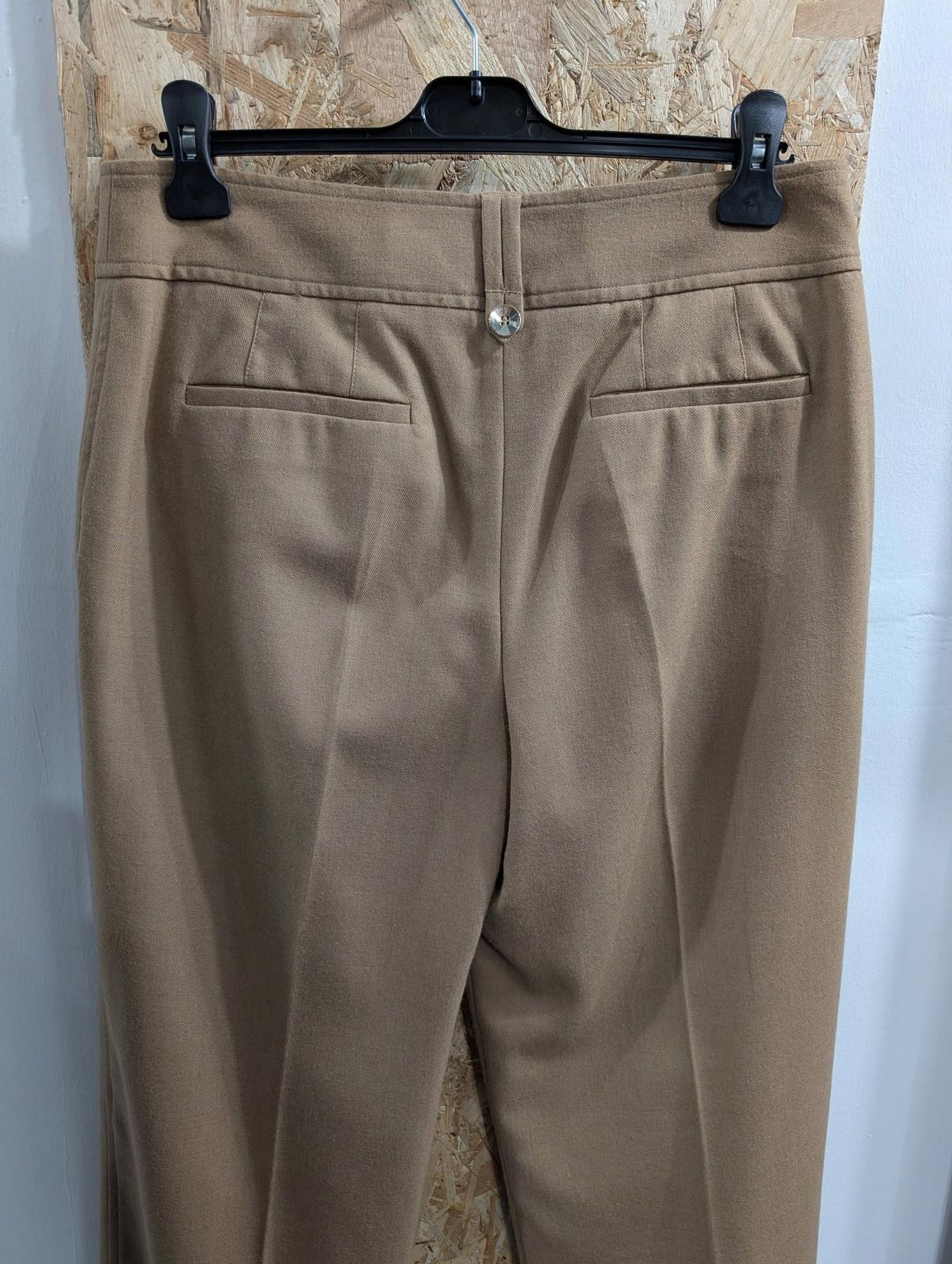 Ted Baker Trousers Women UK 4 W30 L30 Size Wool Blend Wide Leg Beige Tan Roma