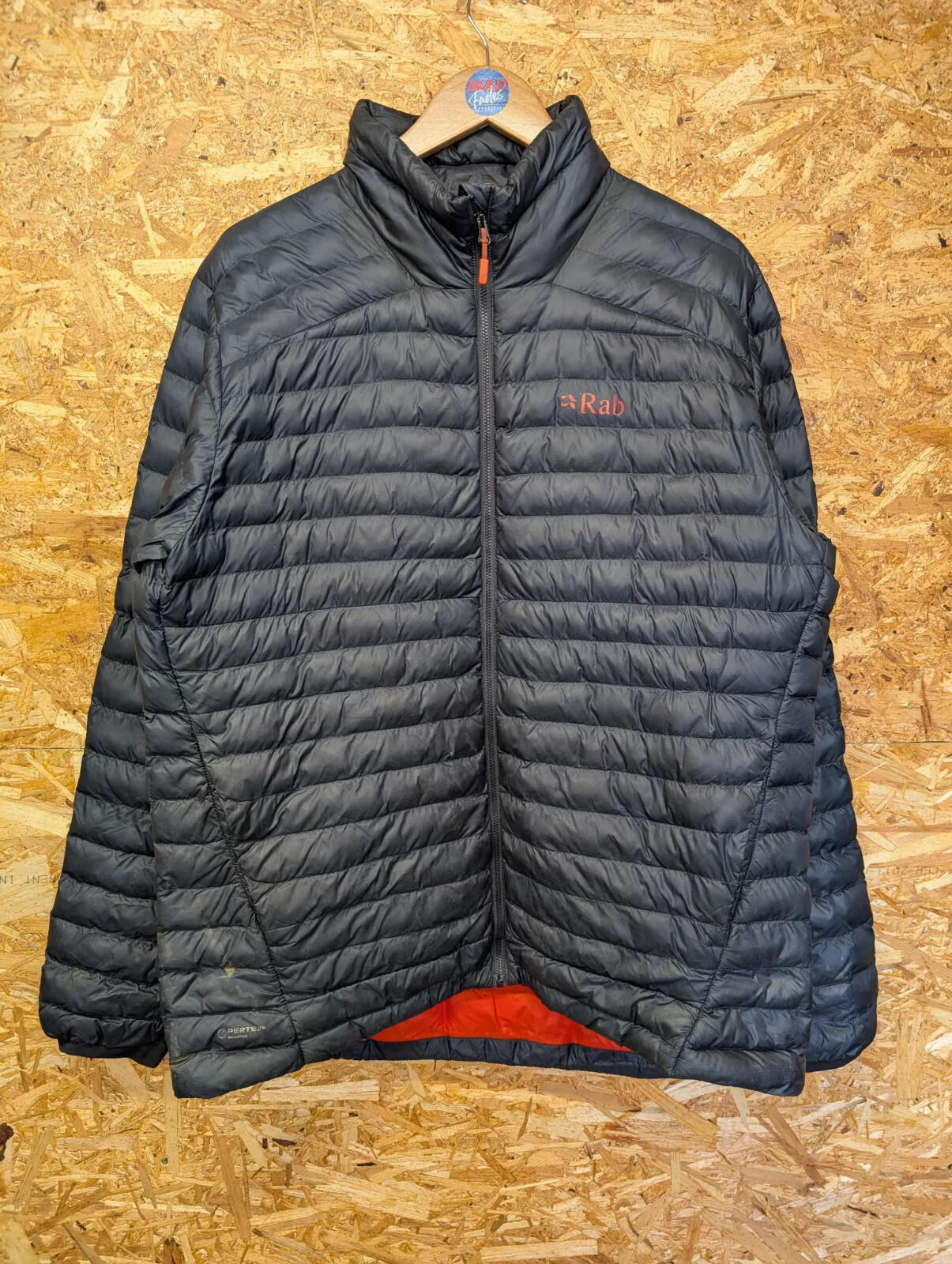Rab Cirrus Puffer Jacket Mens XL Black Full Zip Insulated Pertex Quantum Layer