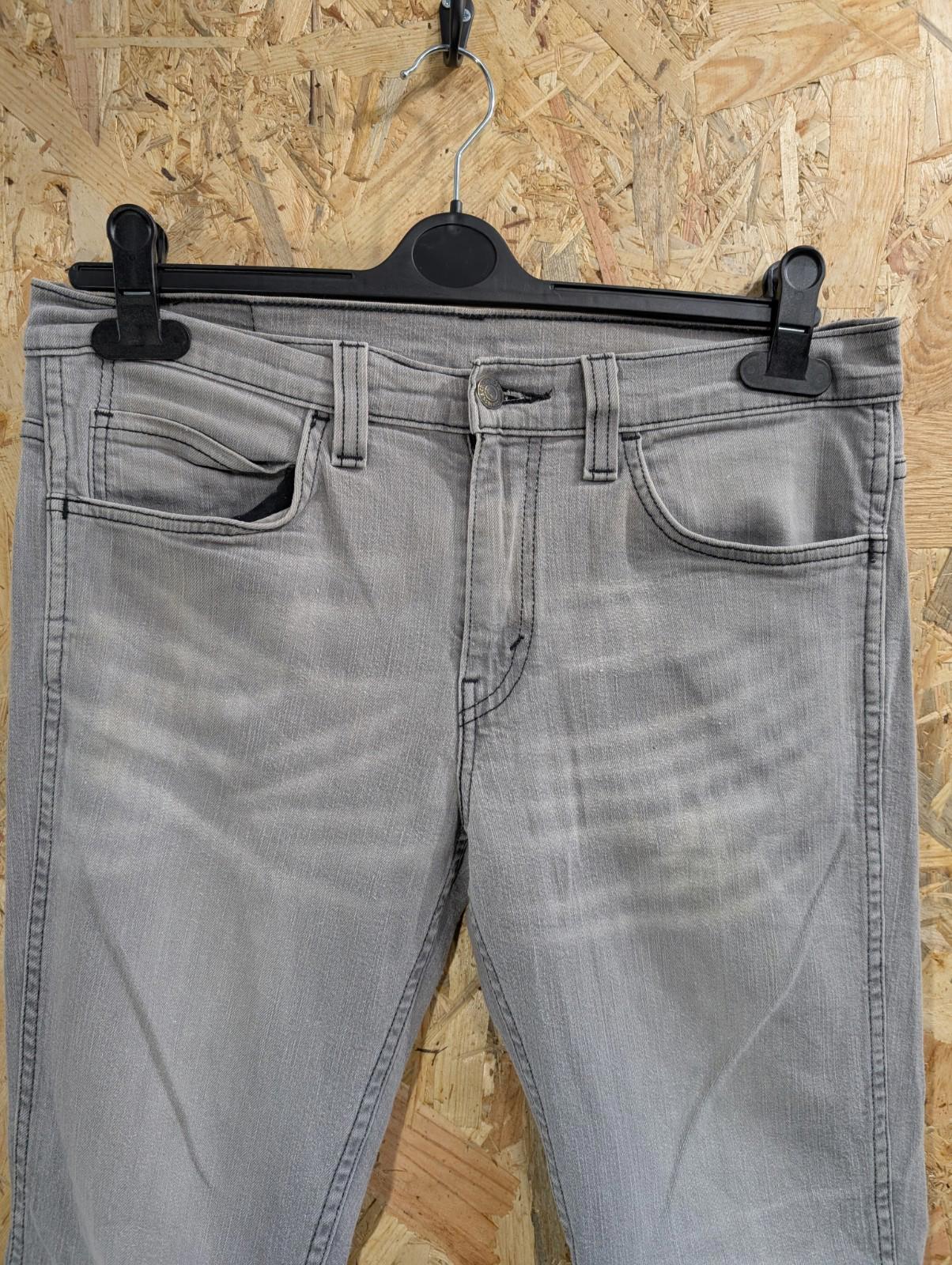 Levis 511 Slim Grey Jeans W32 L32 Men Straight Leg Black Tab Stretch Zip Fly