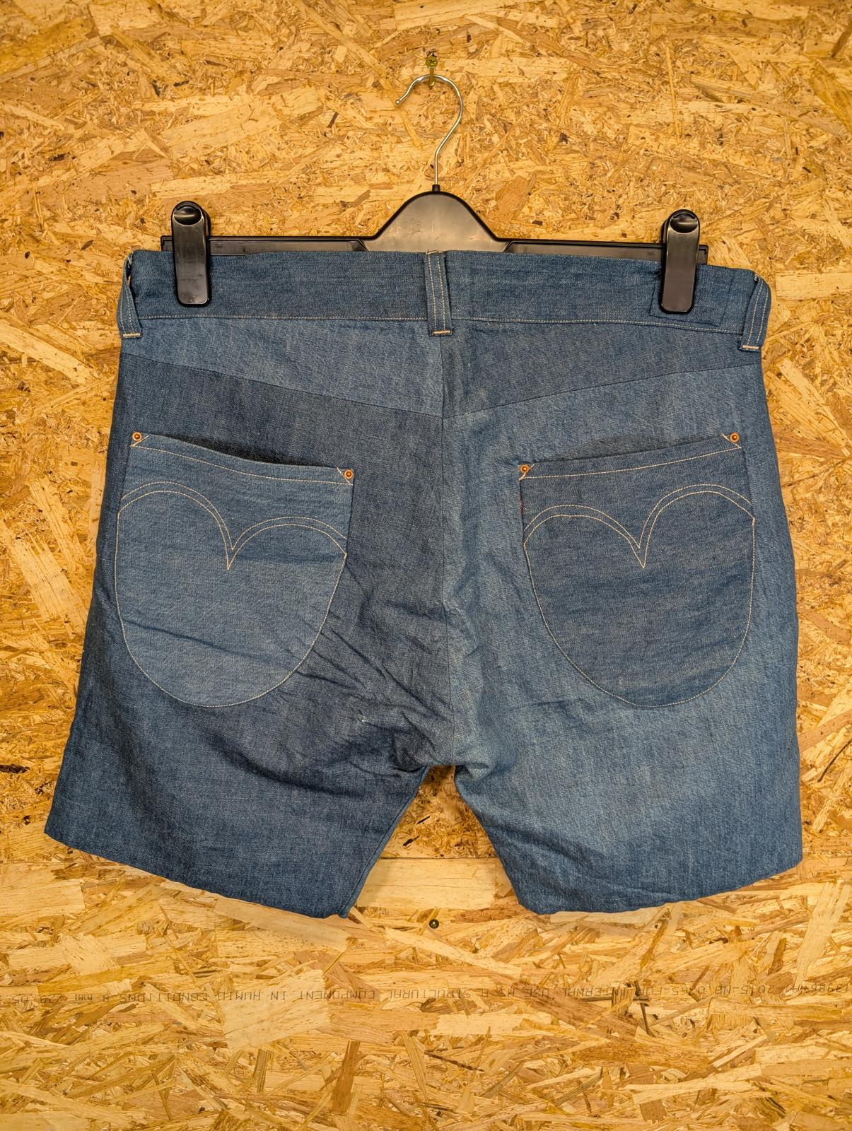 Levis RED Jean Shorts W32 Redline Selvedge Silk Lined Hemp Baggy Japanese Jorts