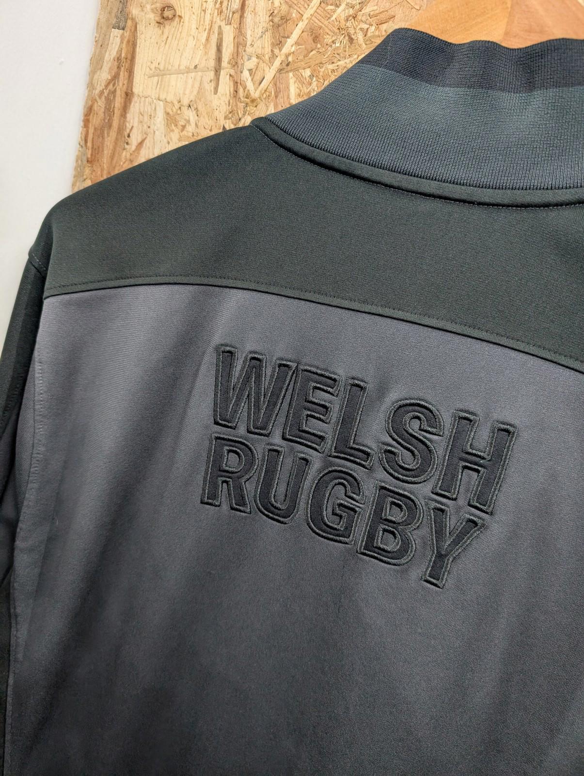 Under Armour WRU Drill Jacket Medium Men Trackie Top Welsh Rugby Black Grey