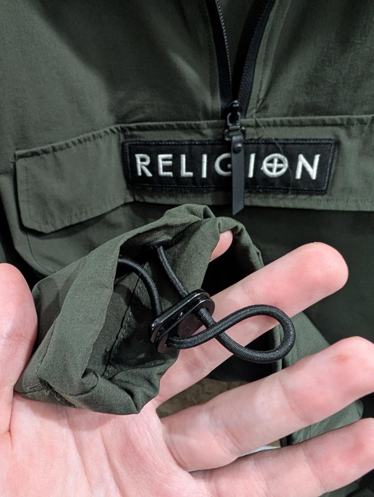Religion Smock Parka Men Small Overhead Jacket Khaki Green Gallagher Windbreaker