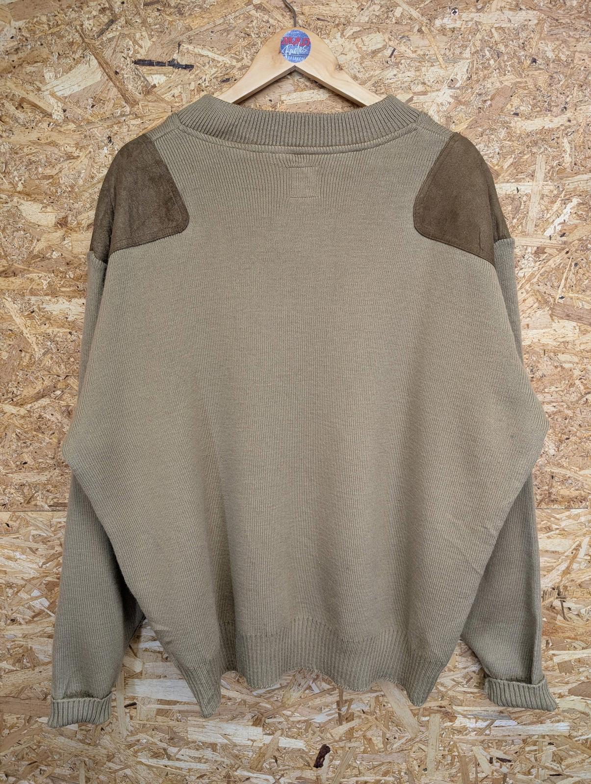 Filson Henley Guide Jumper XXL Men Wool Khaki Tan Brown Shoulder Patch Made USA