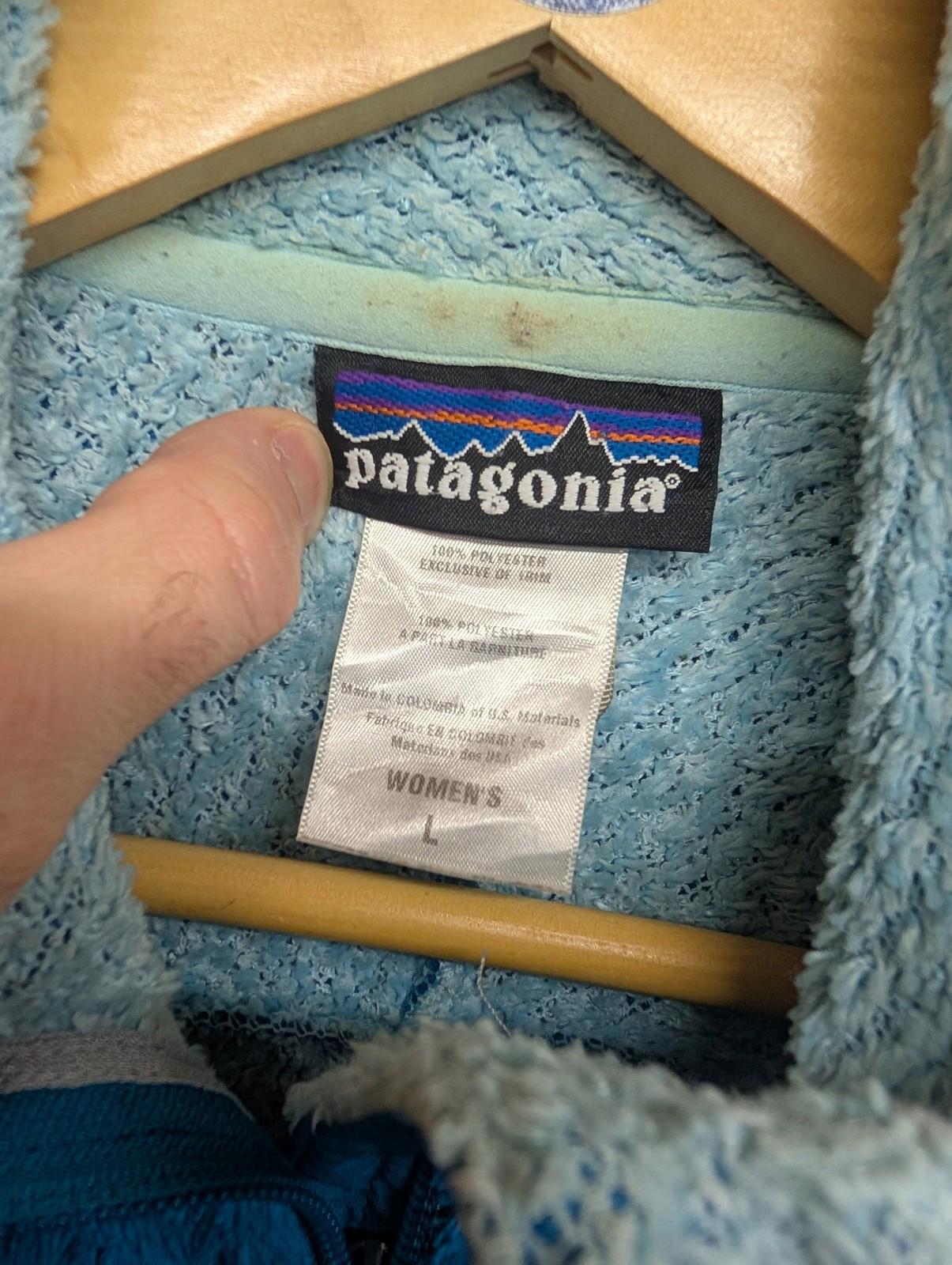 Patagonia R4 Fleece Jacket Large Women Fleece Teal Blue Hiking Polartec Full Zip