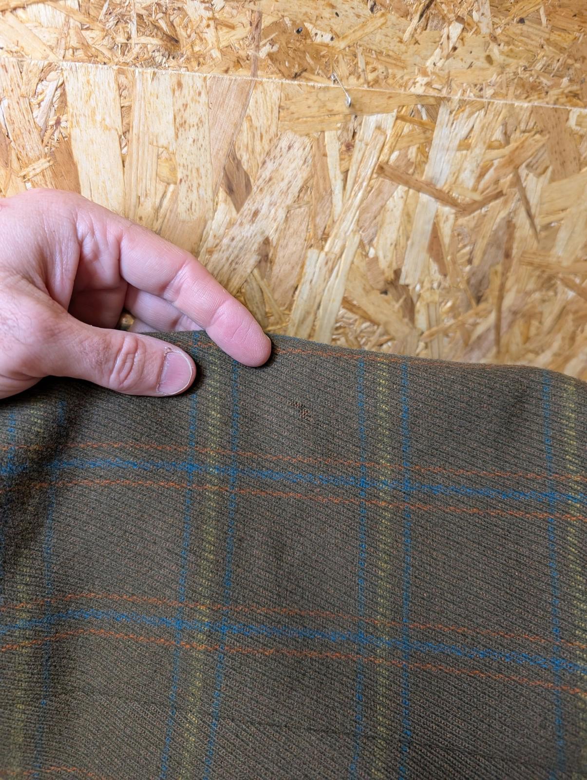 Bladen Overcoat Large Men Plaid Wool Long Jacket Khaki Green Brown Derby Vintage