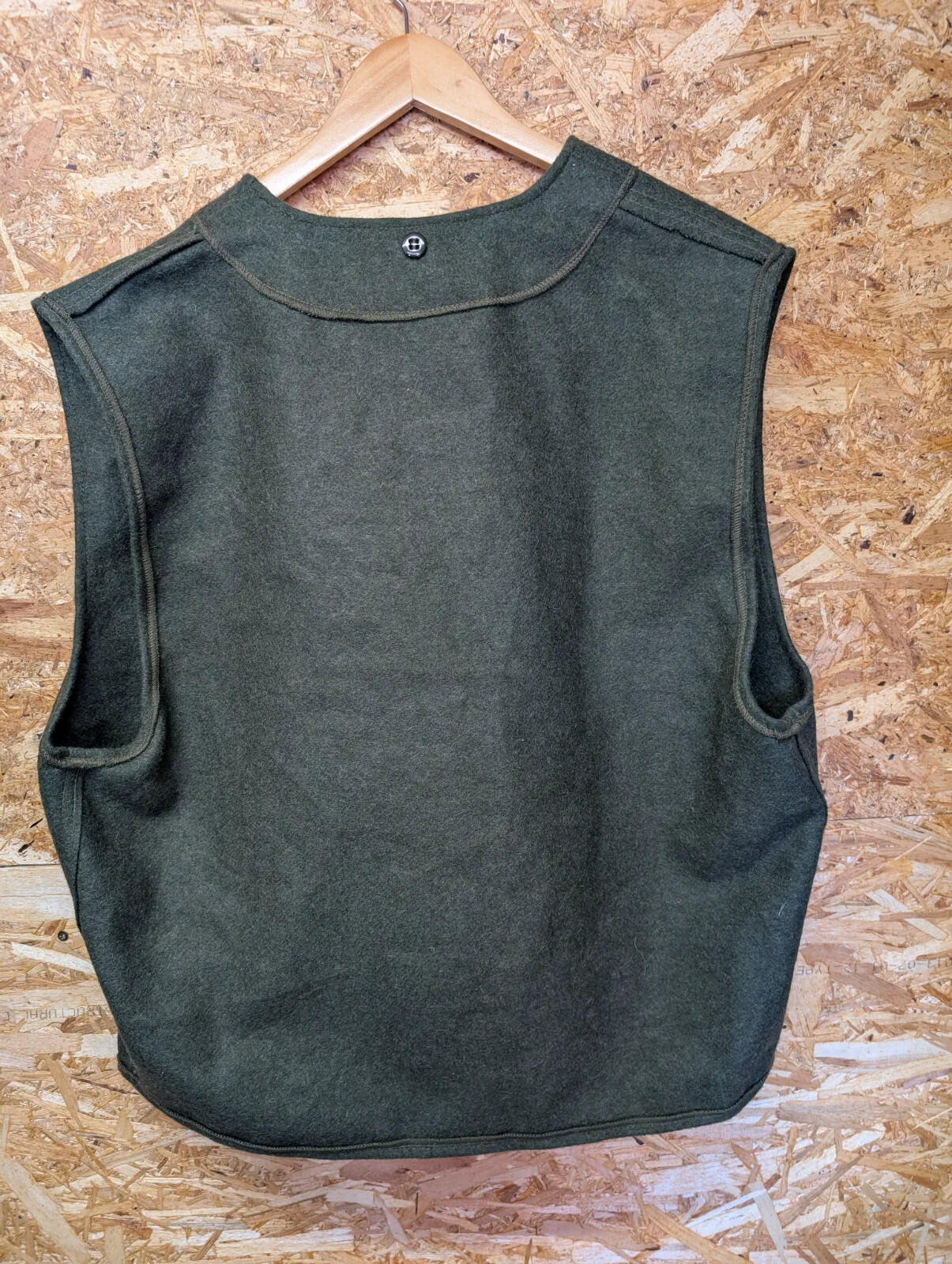 Filson Mackinaw 21 Wool Vest Men 44 XL Forest Green Snap Liner Gilet Body Warmer