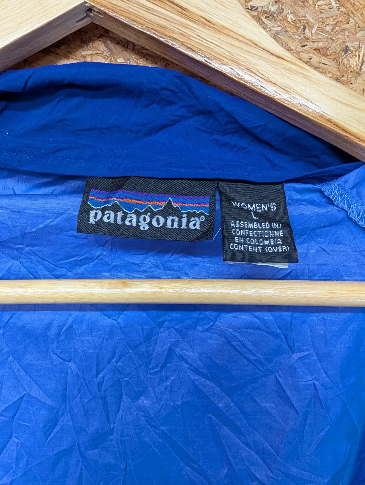 Patagonia Windbreaker Jacket Womens Large Puple Ripstop Full Zip Vintage 90s