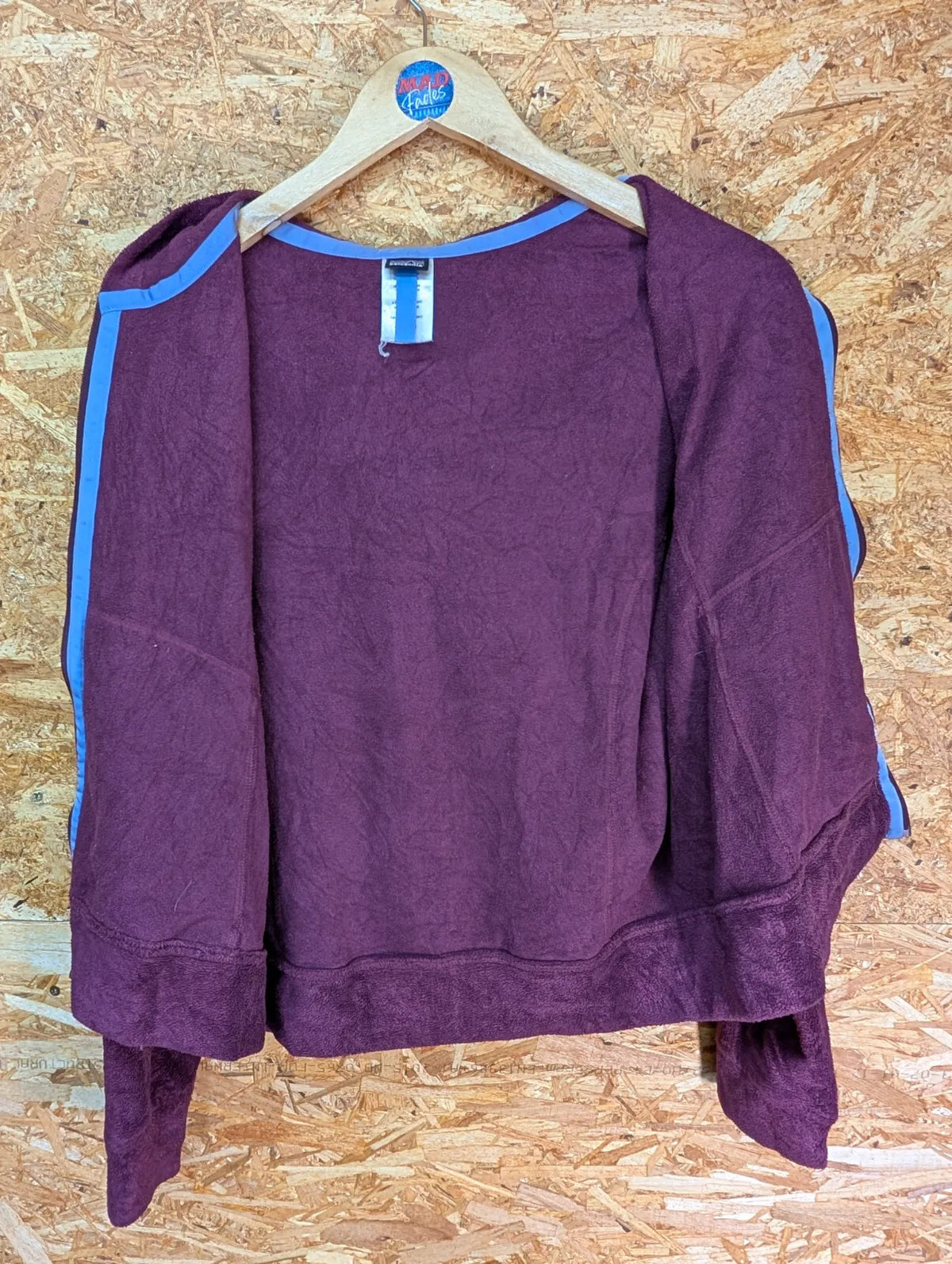 Patagonia Rhythm Fleece Jacket Womens Medium Purple Full Zip Hooded Walking Y2K