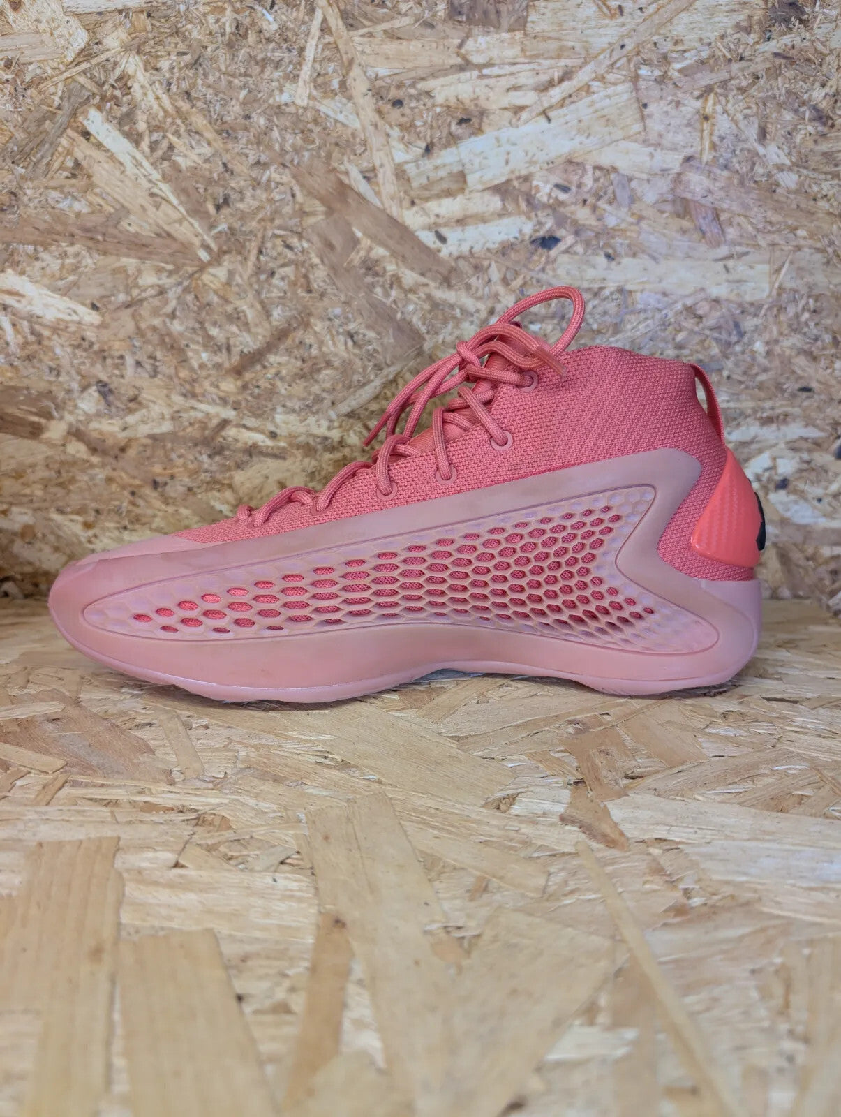 Adidas AE 1 Georgia Red Clay Basketball Shoes UK 8 Pink Coral Mid Tops NWT