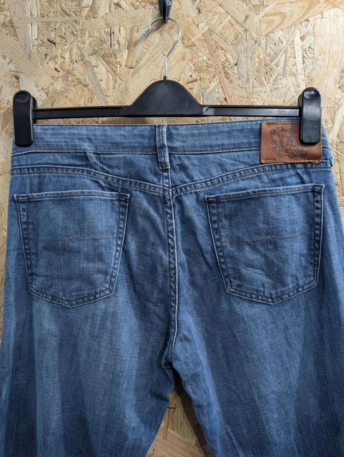 Ralph Lauren Jeans 12 W31 L34 Women Low Rise Regular Fit Mid Blue Denim Zip