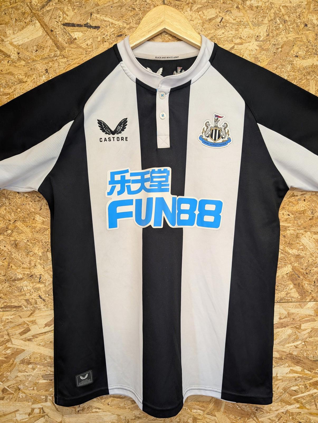 Newcastle United Football Shirt Mens Large 22 23 Castore Striped Short Sleeve