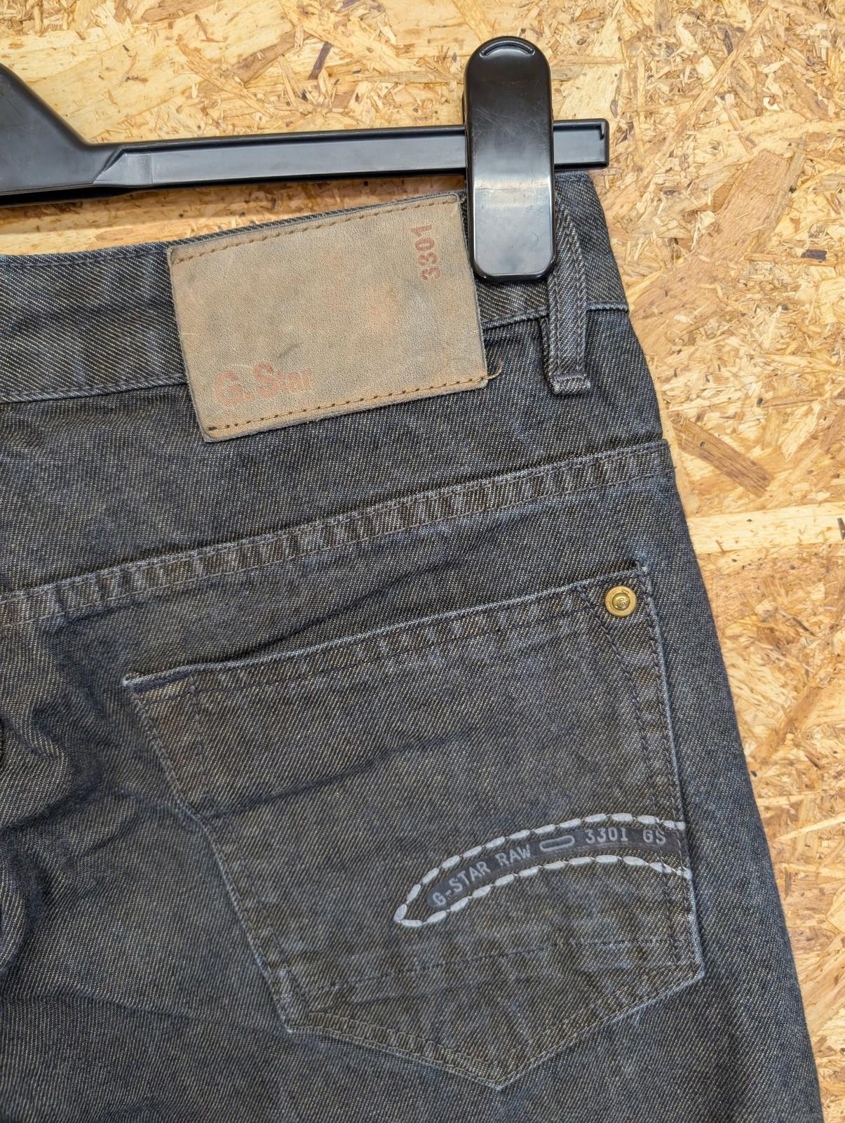 G-Star Raw Jeans W32 L32 Men Straight Fit Italy Black Grey Denim Y2K Vintage