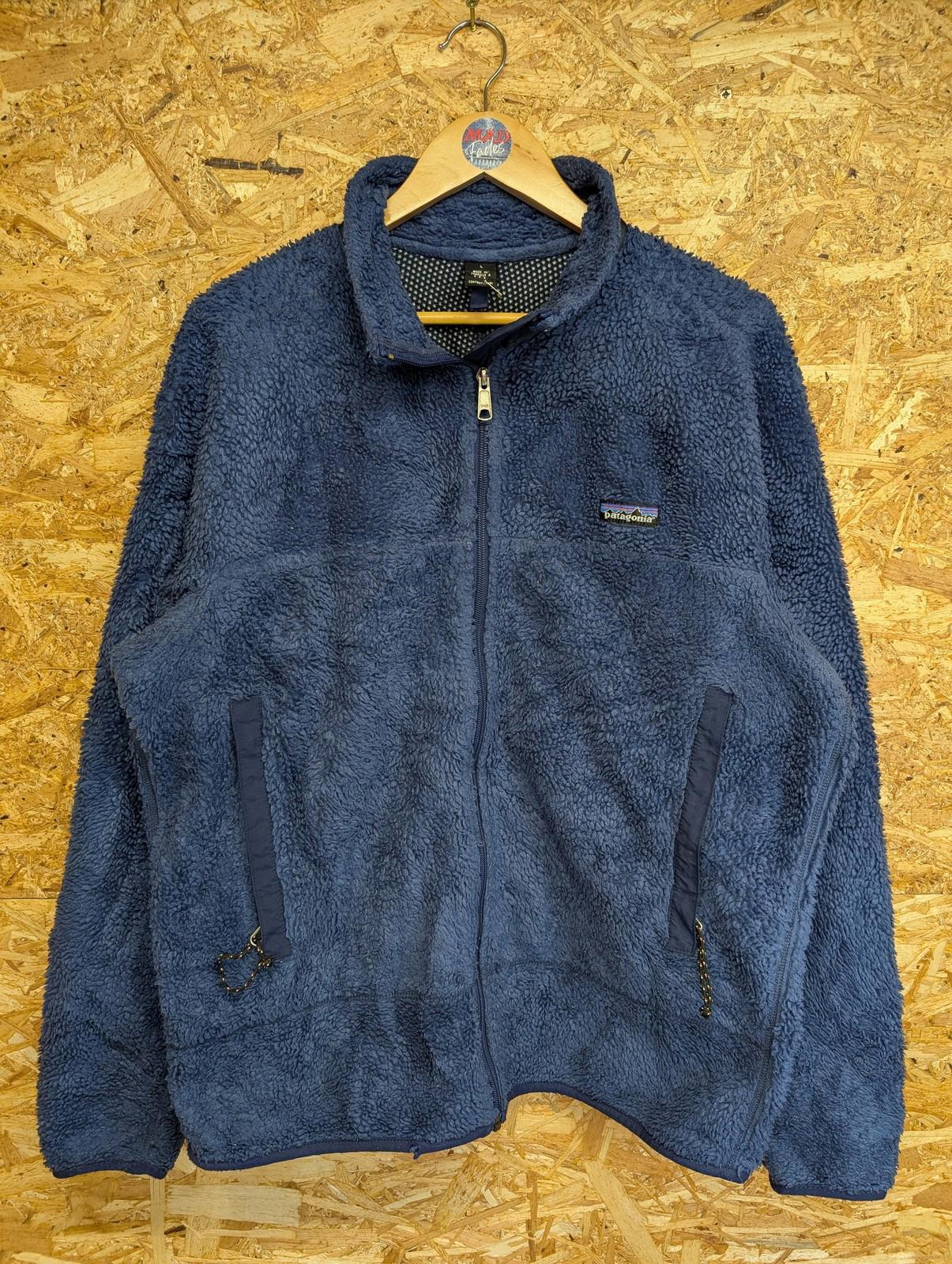 Patagonia Retro-X Fleece Jacket Large Men Vintage 90s USA Navy Blue Full Zip