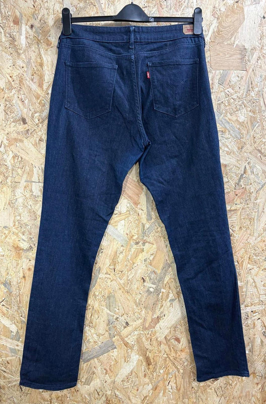 Levis Demi Curve Jeans Size 12 W31 L32 Women Navy Blue Stretch Red Tab Zip Fly