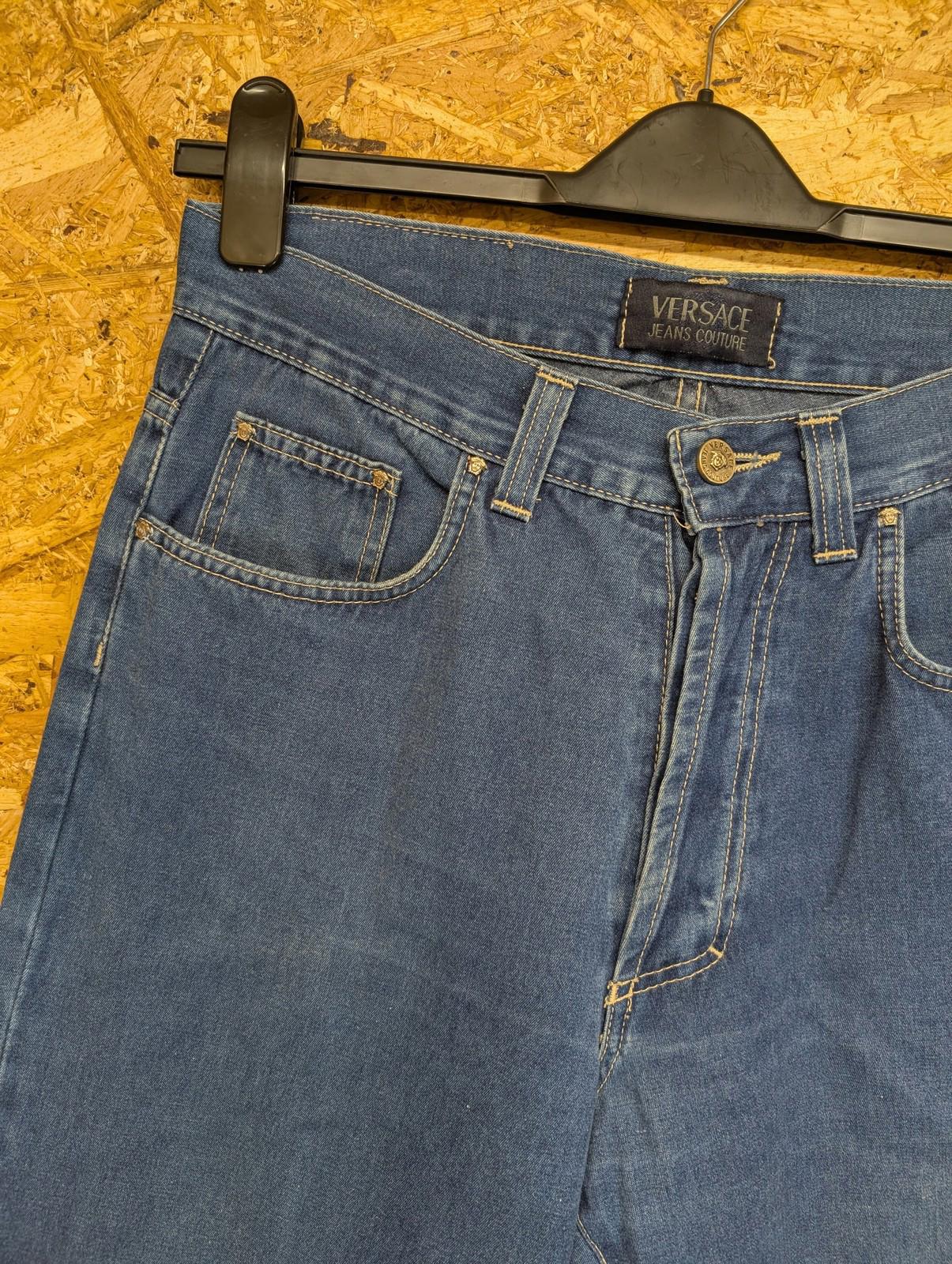 Versace Jeans Couture W30 L32 Men Y2K Straight Leg Navy Blue Denim Vintage 90s