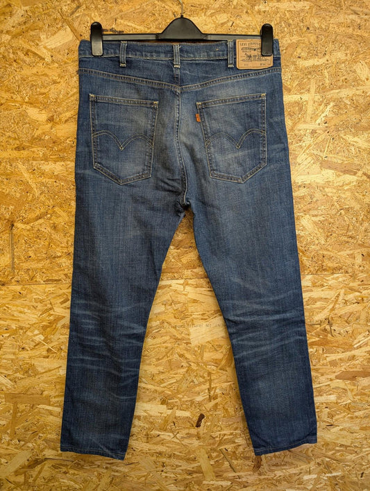 Levi's 605 Jeans Men W36 L30 Slim Straight Blue Denim Classic Orange Tab Big E
