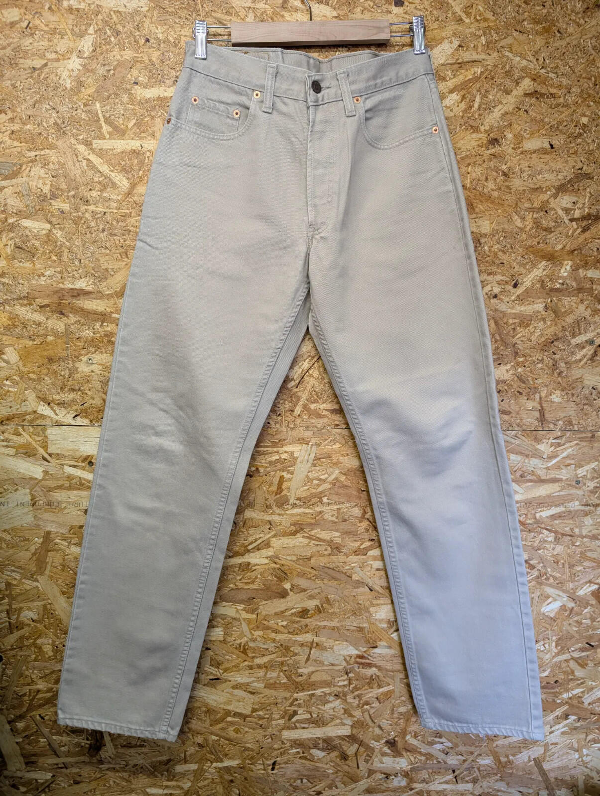 Vintage Levis 618 Jeans Men W30 L32 Beige Stone Wash Orange Tab Straight Leg 90s