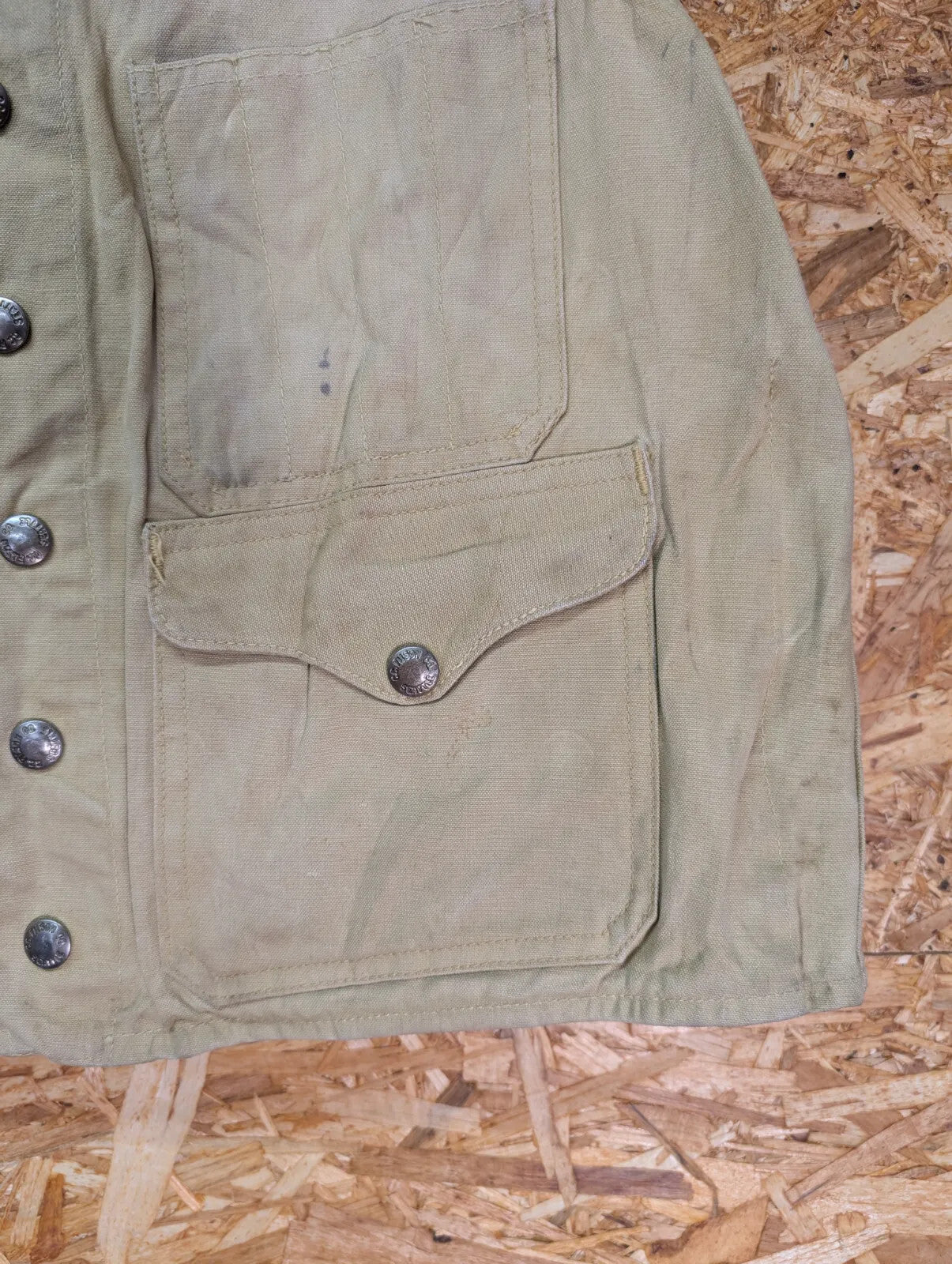 1920s Filson's Dry Cloth Vest Mens Beige Canvas USA Made Vintage Tin Rare 1890s