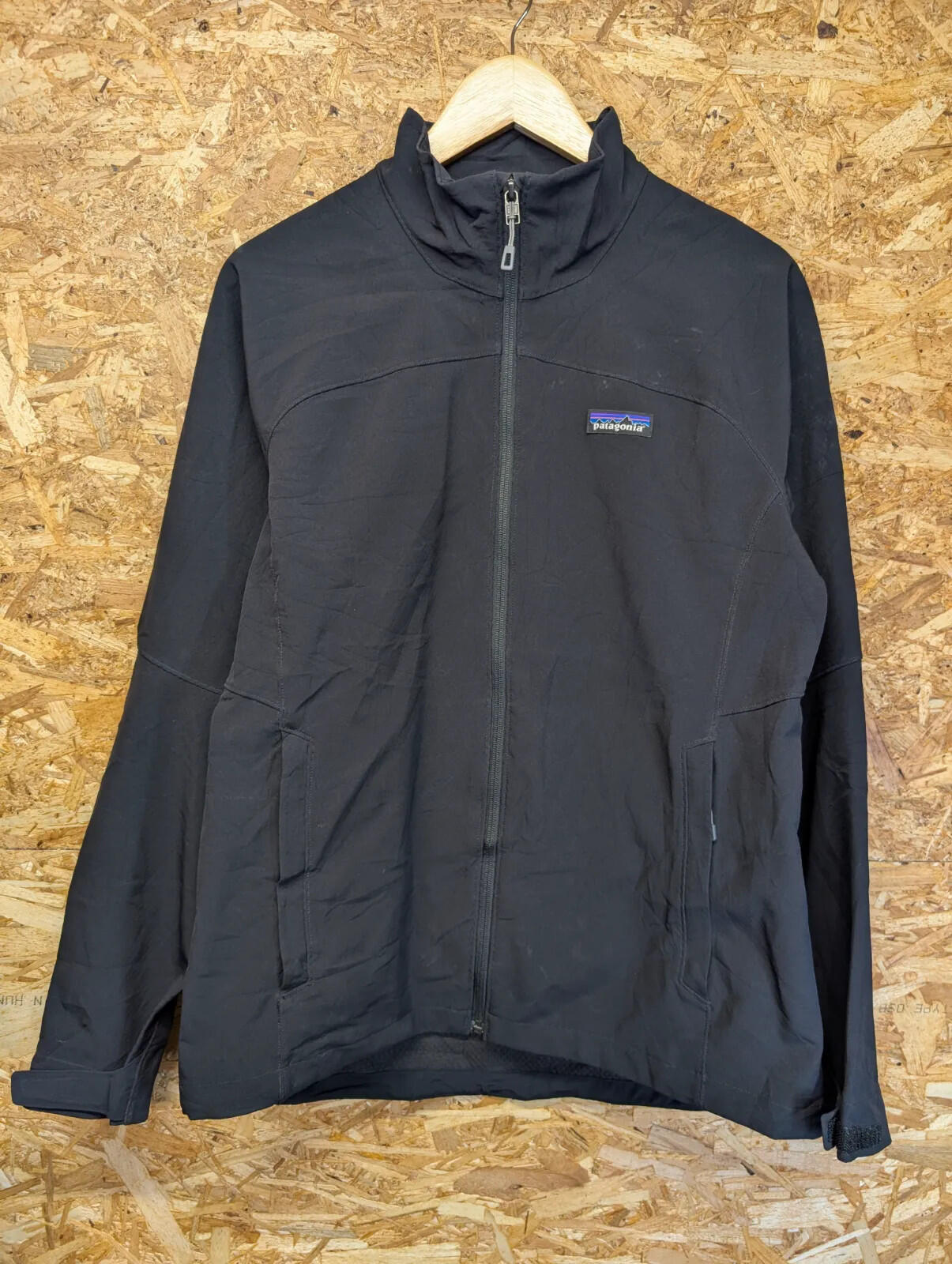 Patagonia Adze Softshell Jacket Women Medium Black Full Zip Stretch Gym Training