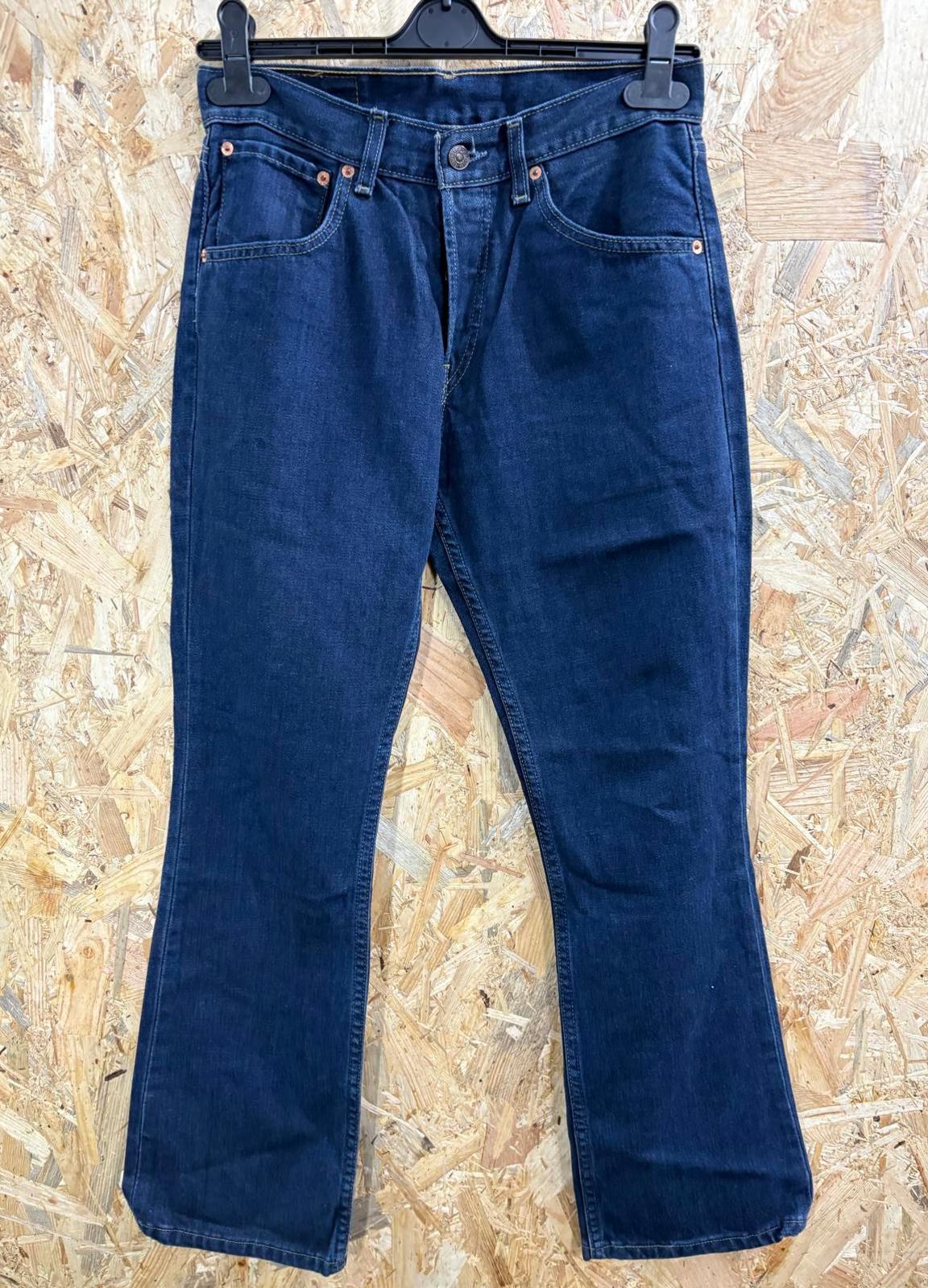 Levis 535 Bootcut Jeans W30 L30 Vintage Y2K Dark Blue Denim Zip Fly Red Tab