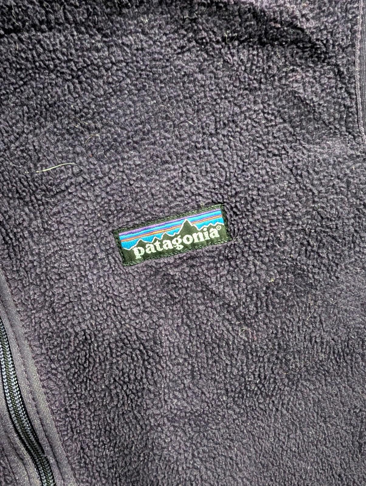 Patagonia Fleece Vest Medium Women Sleeveless Full Zip Purple Gilet Hiking 90s