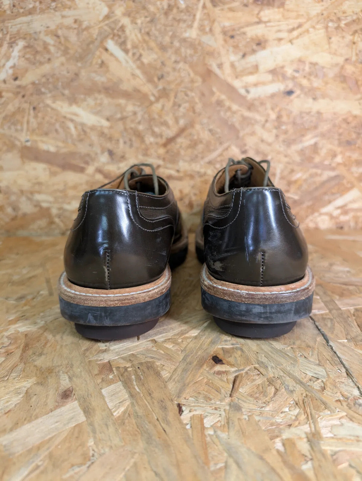 Paul Smith Derby Shoes Mens UK7 Brown Leather Brogue Chunky Sole Lace P106 Italy