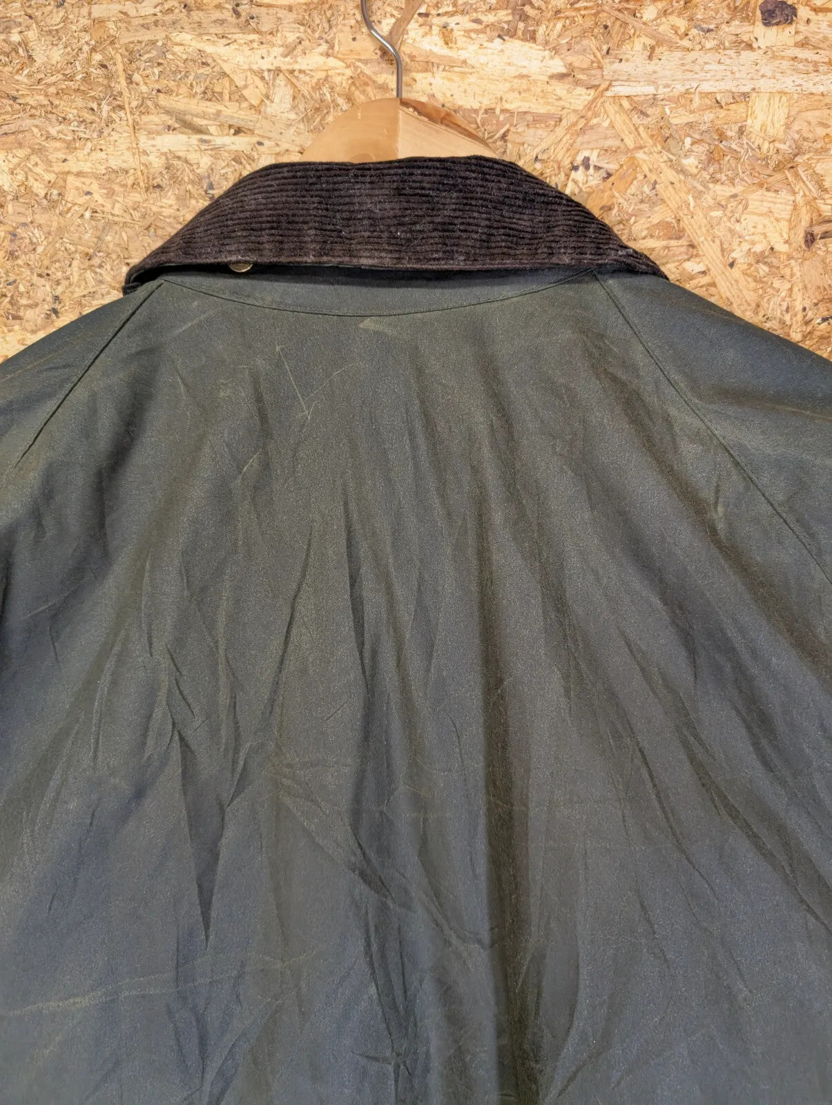Vintage Barbour Gamefair Wax Jacket Large C42 107cm Olive Green A123 Cotton 80s