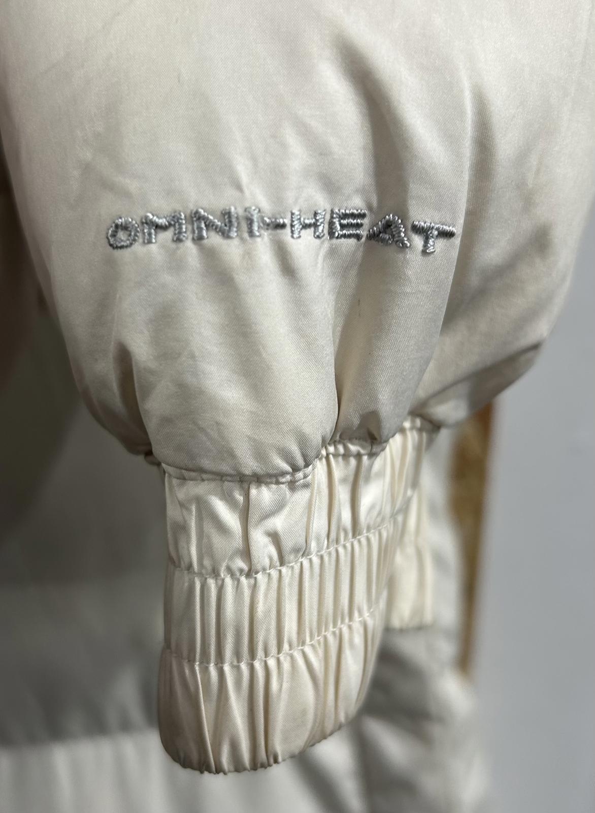 Columbia Omni Womens Large White Cream Puffa Jacket Full Length Padded Coat