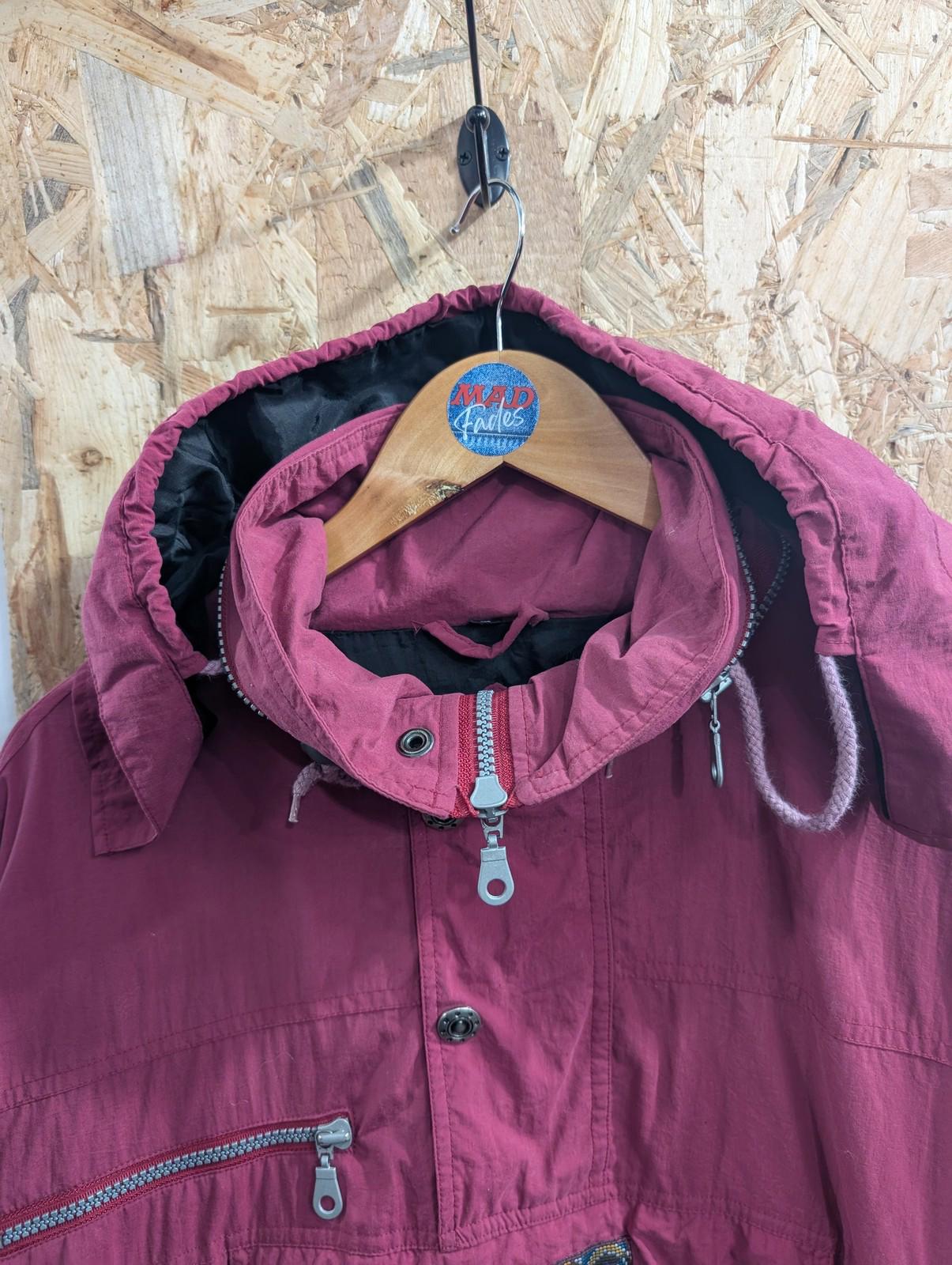 Active Design Anorak Jacket Womens Medium Hooded 90s Outdoor Pink Nylon