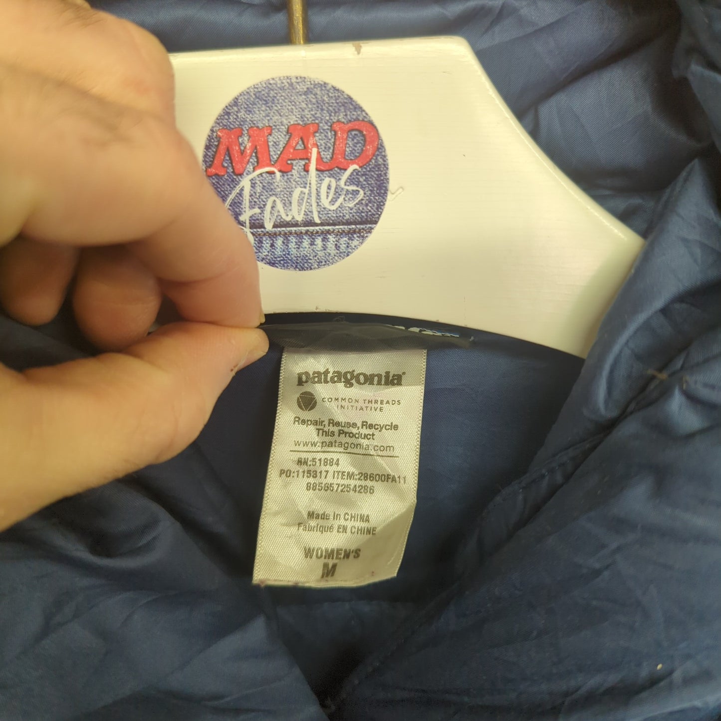 Patagonia Downtown Loft Jacket Womens Medium Goose Down Feather Puffa Blue