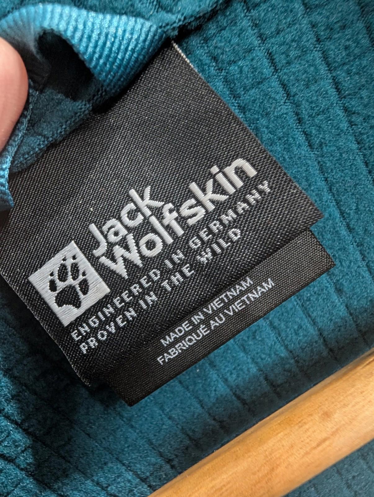 Jack Wolfskin Track Jacket XL Men Teal Blue Activewear Full Zip Blue Polyester