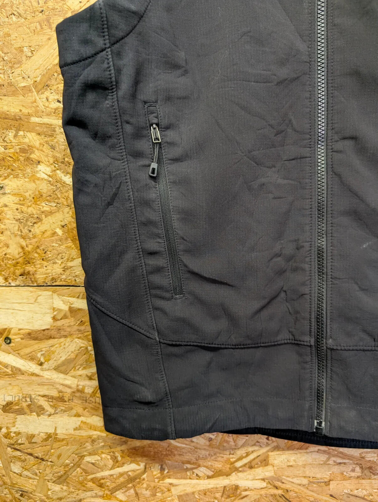 Patagonia Adze Fleece Vest Mens Small Black Polartec Full Zip Stretch Gilet